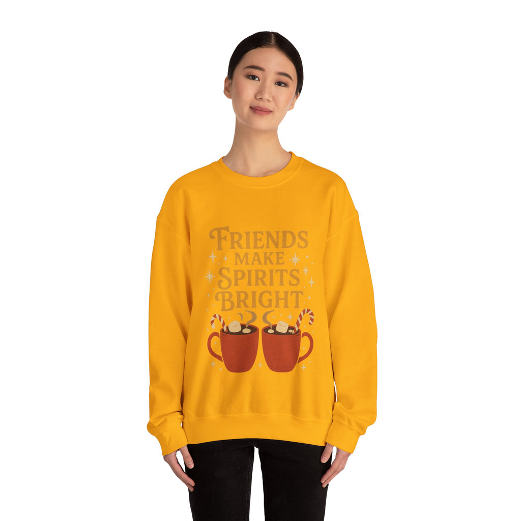 Cozy Friendship Sweatshirt, Unisex Crewneck, Holiday Gift, Comfortable Pullover, Warm Layer, Coffee Lovers Gift