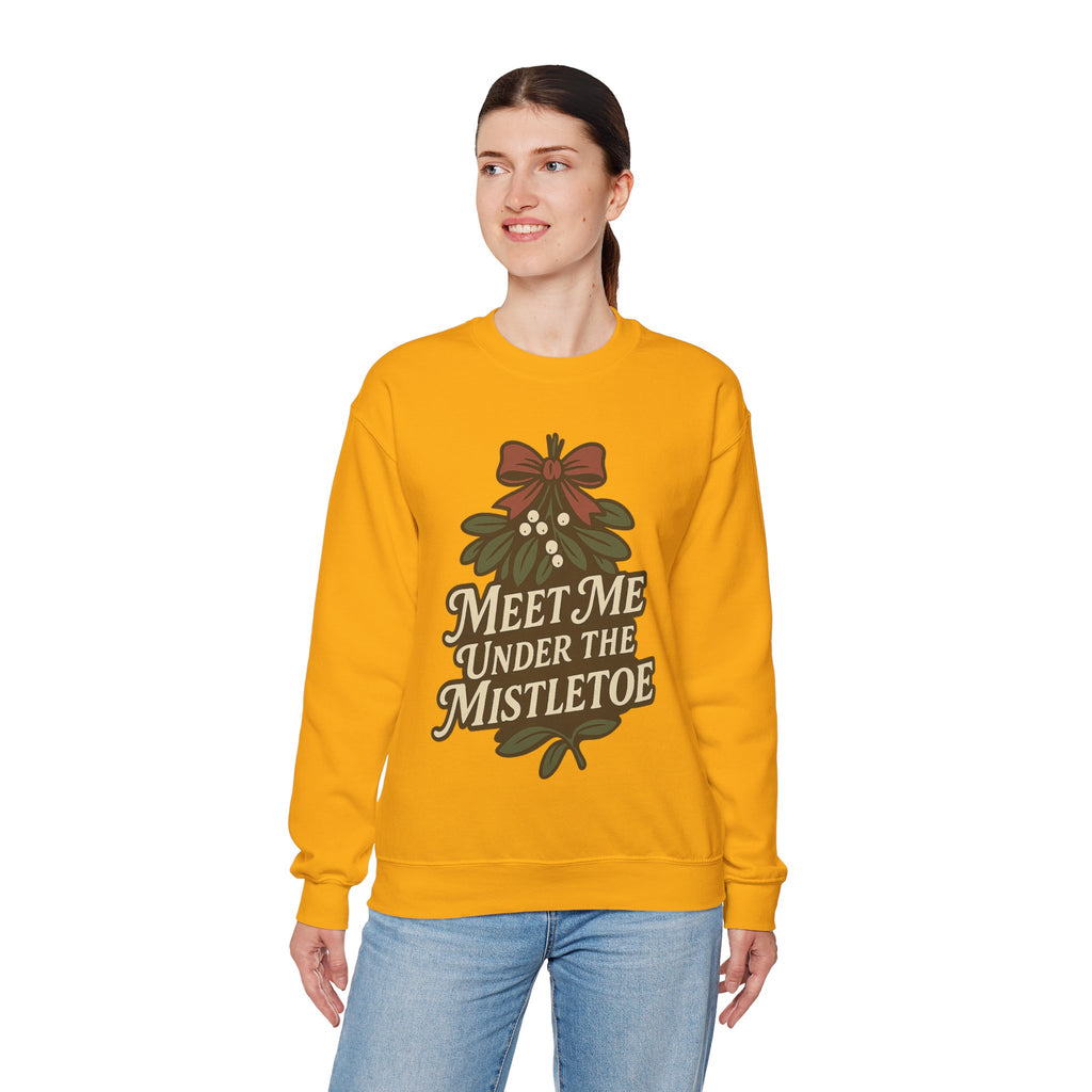 Mistletoe Crewneck Sweatshirt - Cozy Holiday Wear for Couples, Christmas Gift, Winter Apparel, Cute Sweater, Festive Outfit
