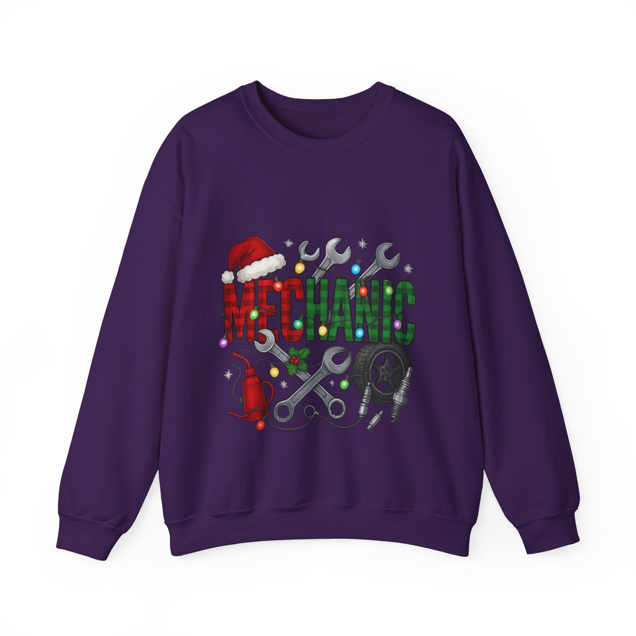 Mechanic Holiday Sweatshirt, Festive Crewneck, Gift for Mechanics, Winter Apparel, Christmas Sweatshirt, Unisex Clothing