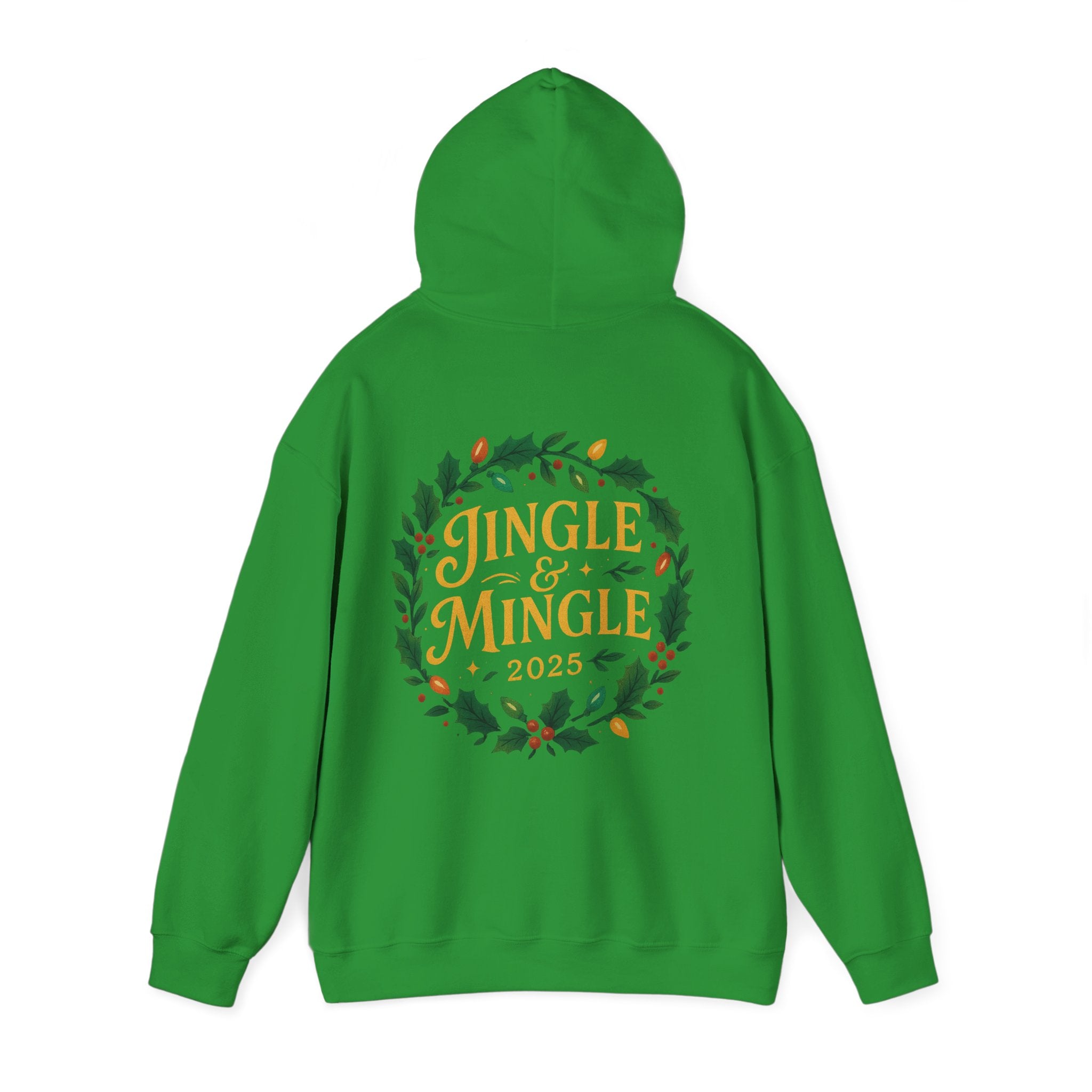 Jingle & Mingle Hooded Sweatshirt | Cozy Holiday Sweatshirt, Christmas Gift, Unisex Hoodie, Seasonal Apparel, Winter Wear