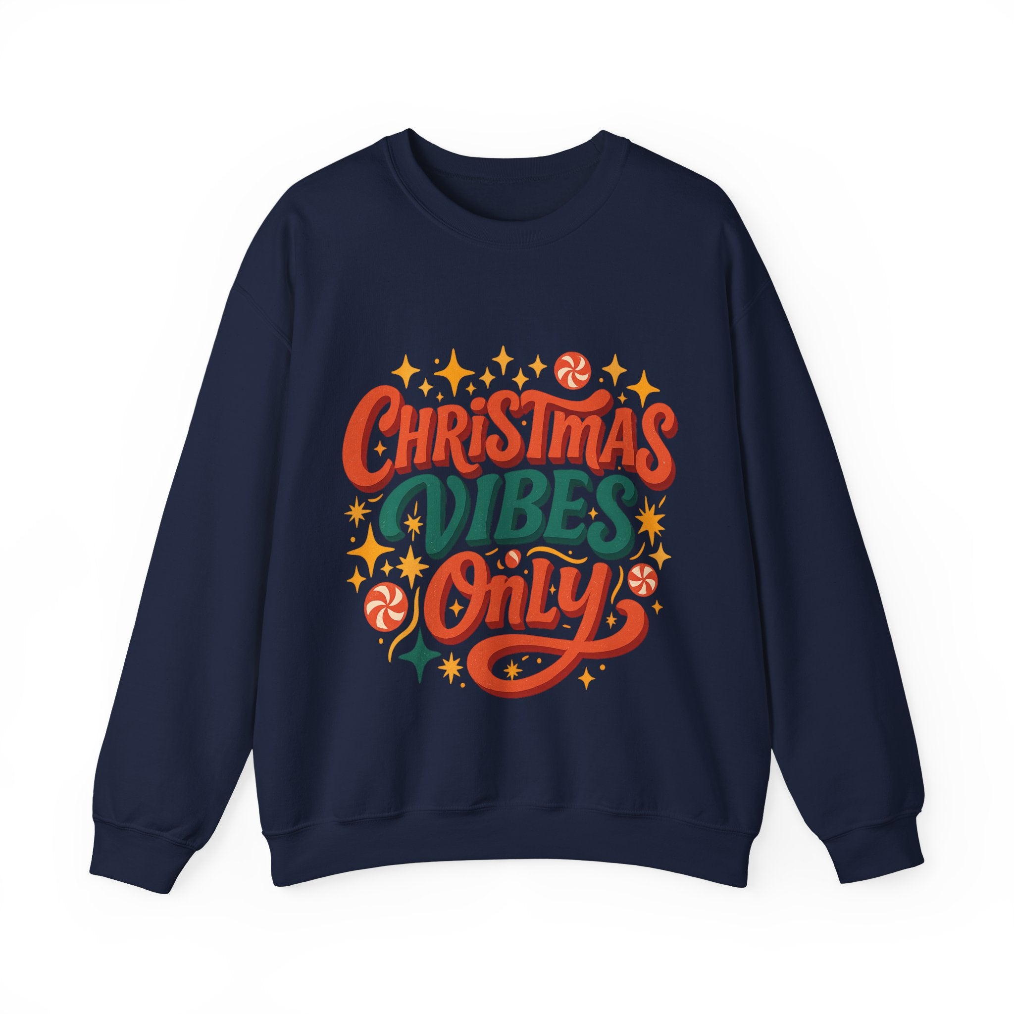 Christmas Vibes Crewneck Sweatshirt | Holiday Sweatshirt, Cozy Gift, Xmas Apparel, Festive Fashion, Comfortable Sweater