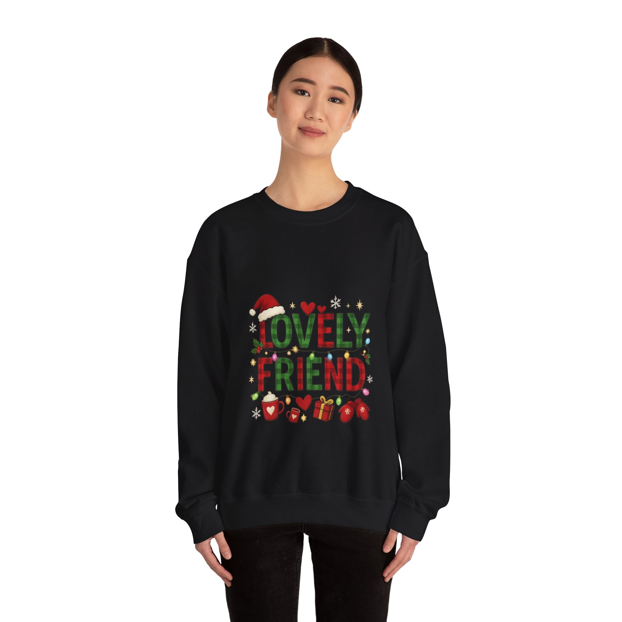 Festive Friendship Sweatshirt, Cozy Gift for Friends, Holiday Crewneck, Unisex Sweater, Christmas Apparel, Cute Gift Idea