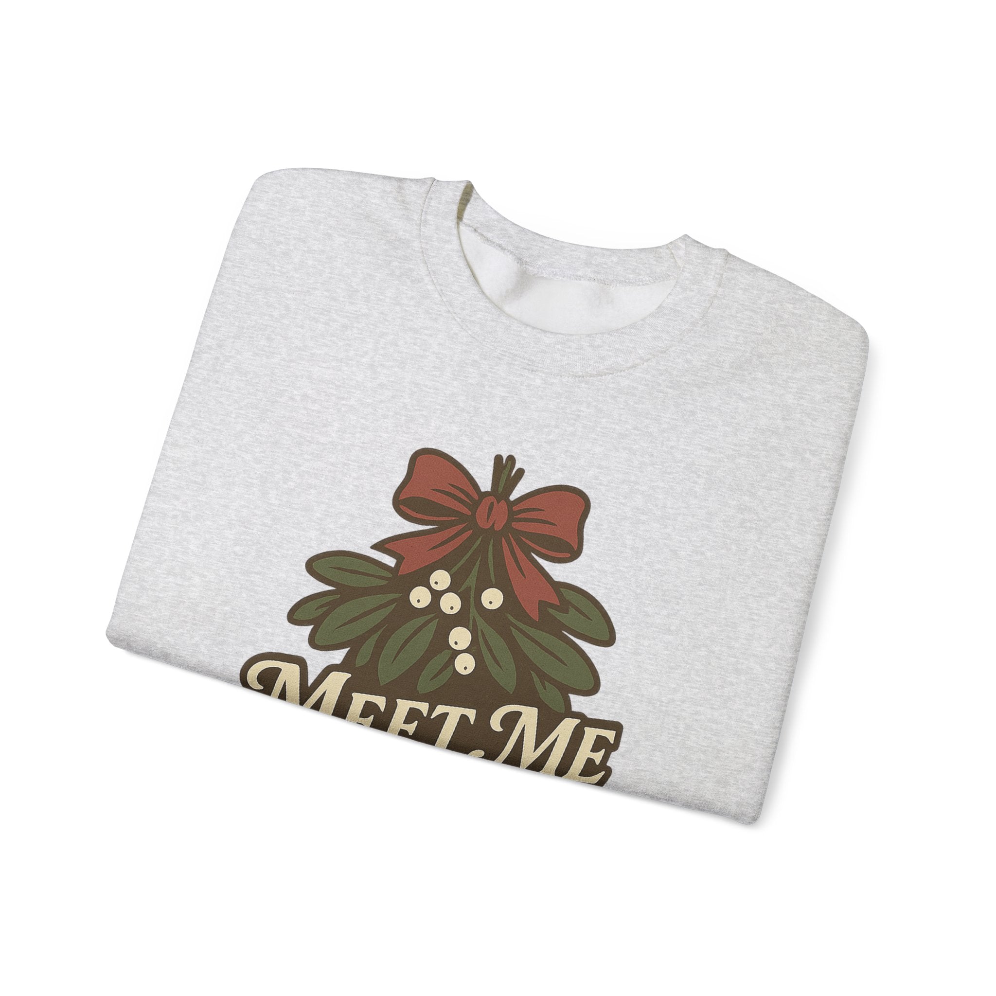 Mistletoe Crewneck Sweatshirt - Cozy Holiday Wear for Couples, Christmas Gift, Winter Apparel, Cute Sweater, Festive Outfit