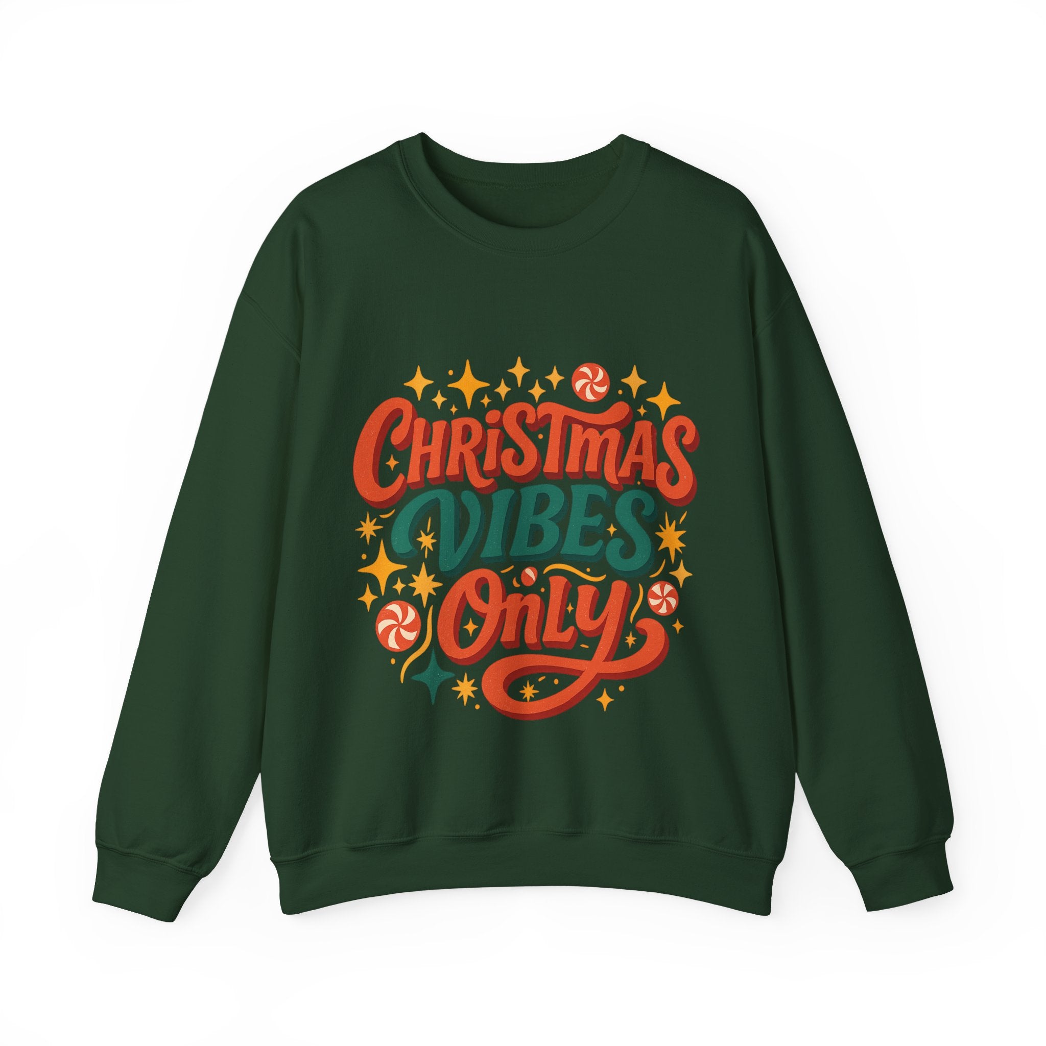 Christmas Vibes Crewneck Sweatshirt | Holiday Sweatshirt, Cozy Gift, Xmas Apparel, Festive Fashion, Comfortable Sweater