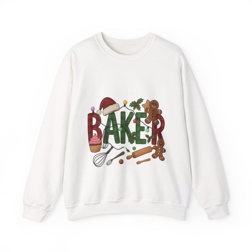 Cozy Baker Sweatshirt, Holiday Baking Gift, Unisex Sweater, Christmas Apparel, Gift for Bakers, Cute Baking Crewneck