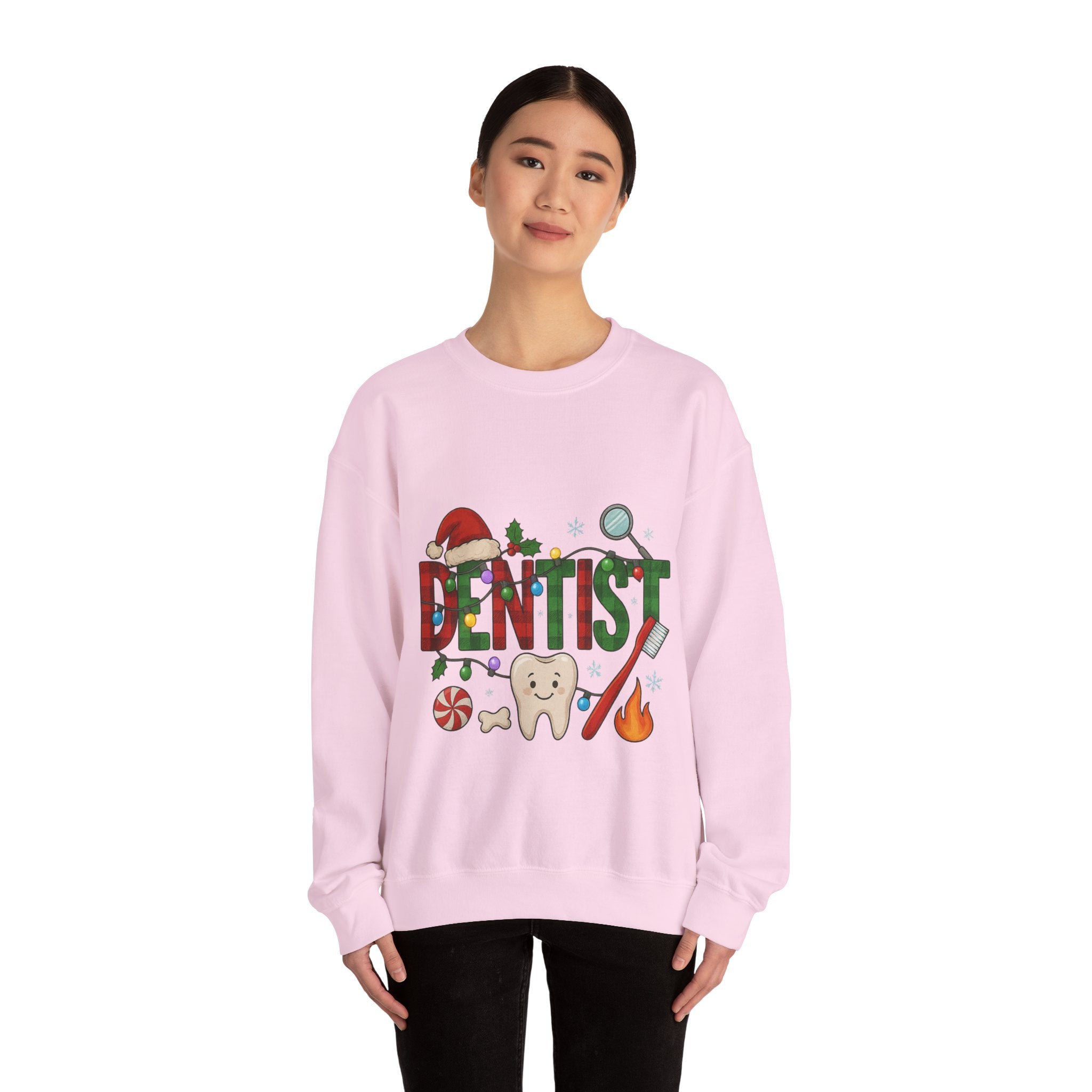 Festive Dentist Crewneck Sweatshirt, Funny Dentist Gift, Holiday Sweater, Christmas Sweatshirt, Unisex Sweatshirt