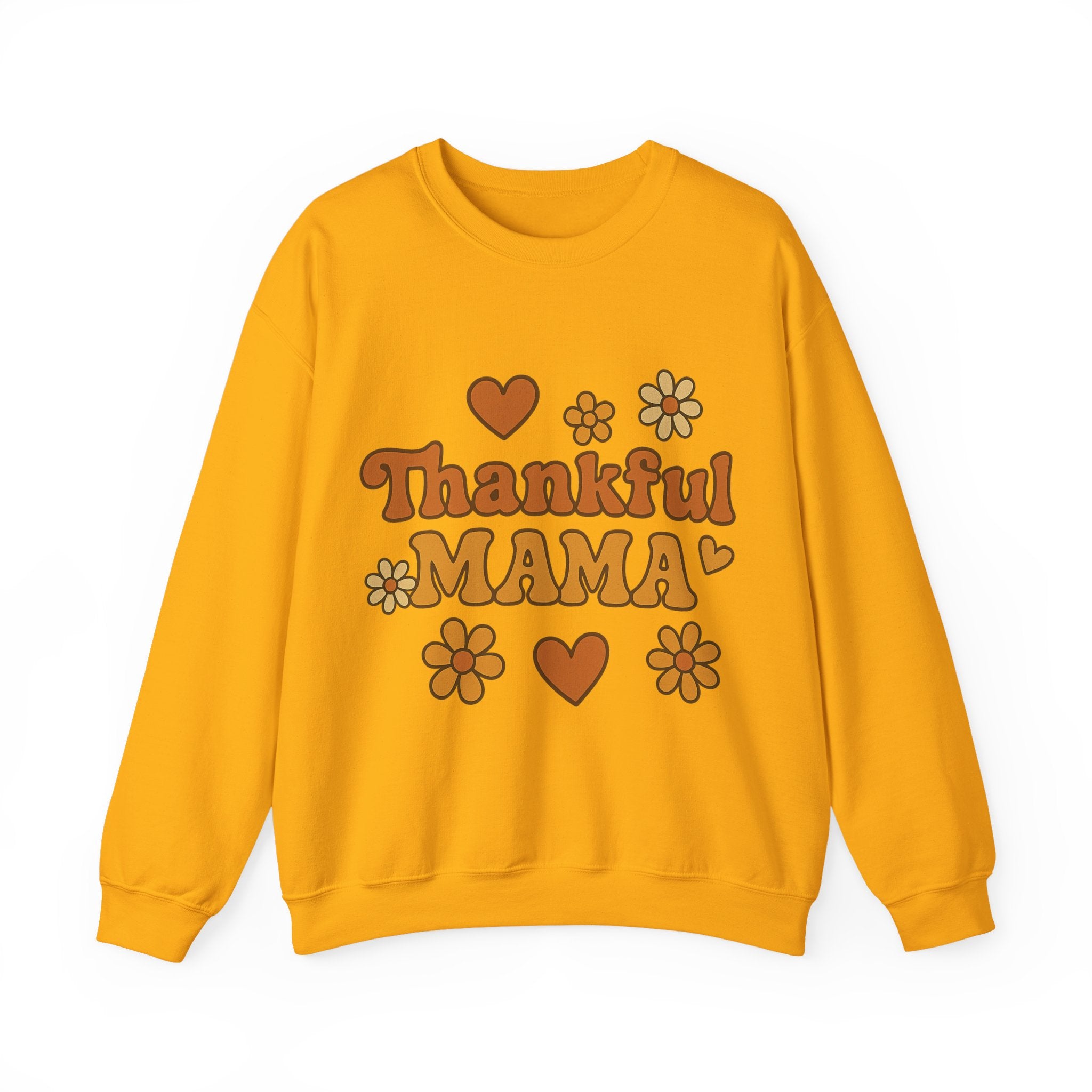 Thankful Mama Crewneck Sweatshirt | Cozy Gift for Moms, Fall Fashion, Family Gatherings, Gratitude Sweater, Thanksgiving Outfit