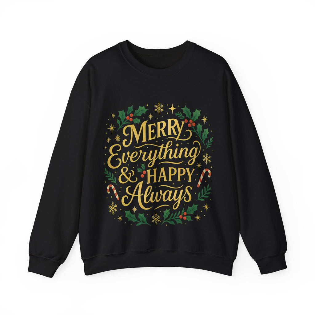 Merry Everything Crewneck Sweatshirt, Christmas Gift, Holiday Apparel, Unisex Sweater, Cozy Winter Wear