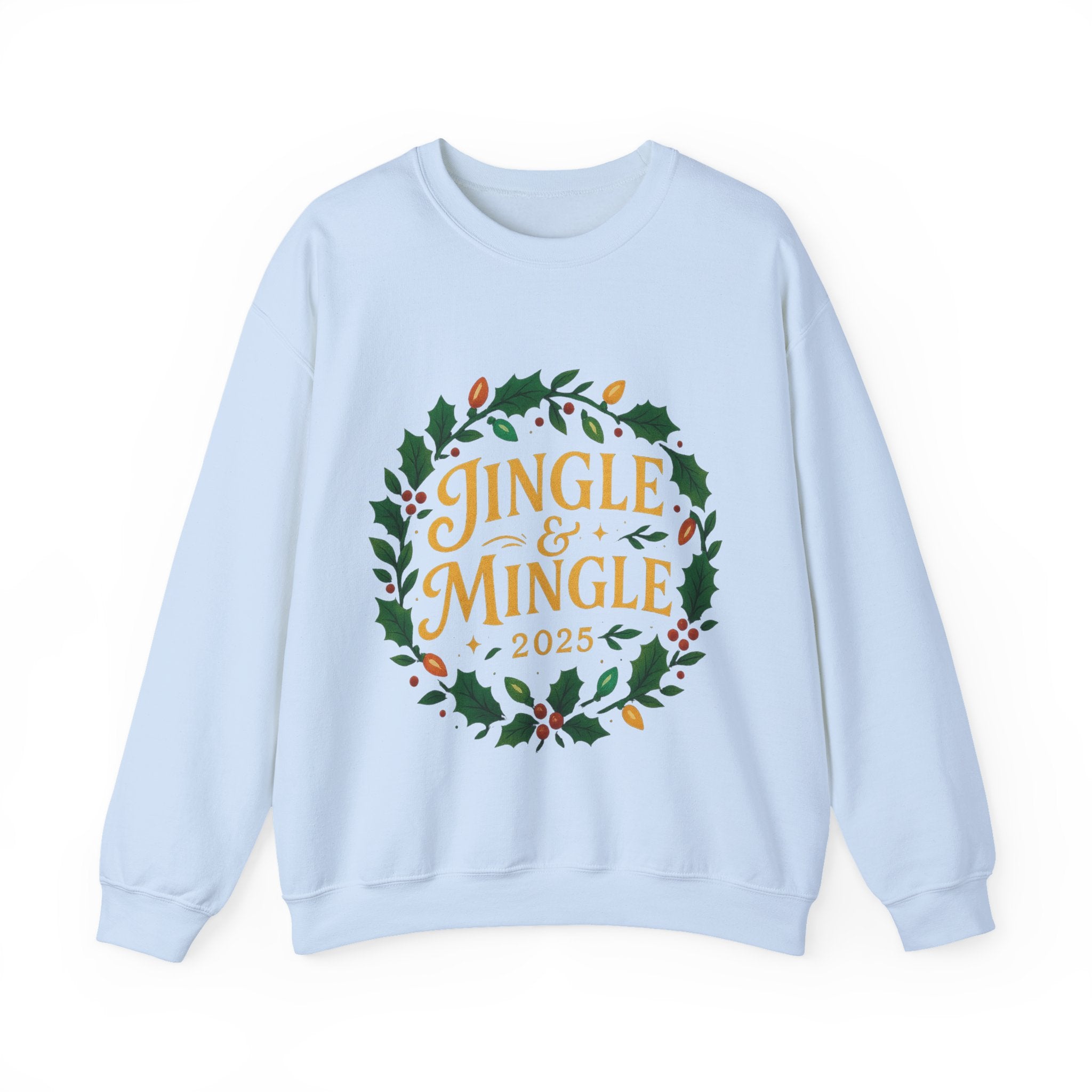 Jingle & Mingle Crewneck Sweatshirt - Cozy Holiday Apparel, Unisex Christmas Gift, Winter Fashion, Festive Sweater, Seasonal Style