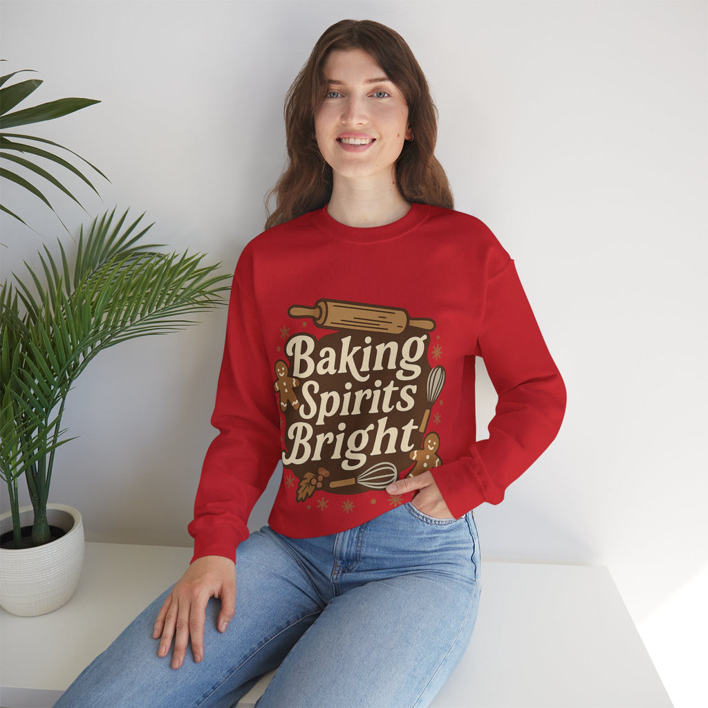 Festive Baking Sweatshirt - Unisex Heavy Blend™, Cozy Crew for the Holidays, Christmas Gift, Baking Enthusiast, Family Gatherings, [...]