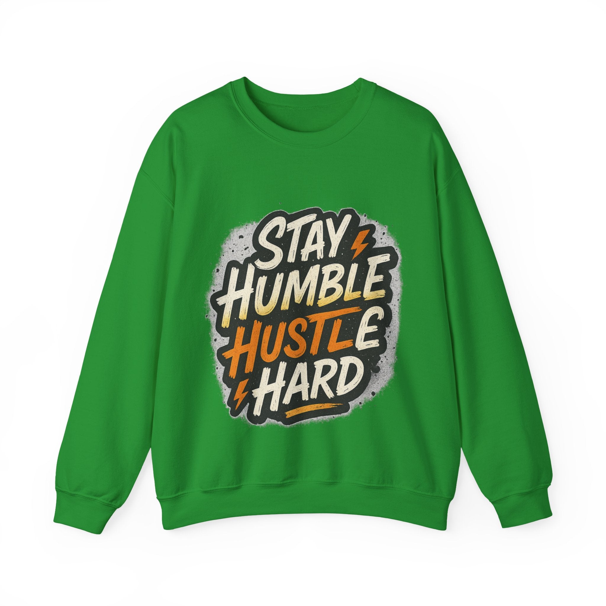 Stay Humble Hustle Hard Crewneck Sweatshirt | Motivational Unisex Sweatshirt | Inspirational Gift | Positive Quote Apparel