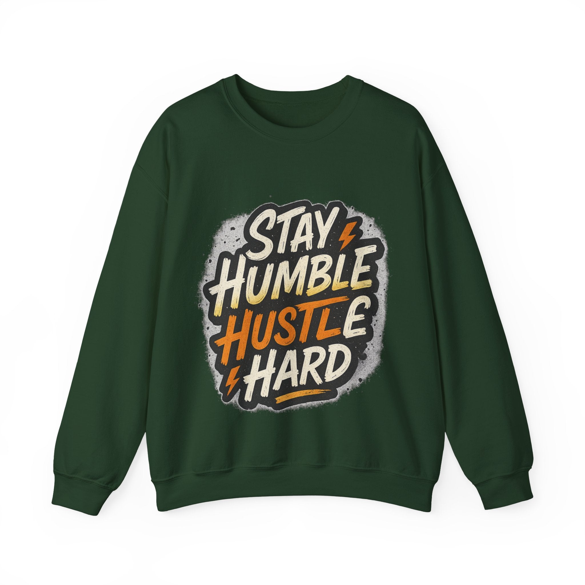 Stay Humble Hustle Hard Crewneck Sweatshirt | Motivational Unisex Sweatshirt | Inspirational Gift | Positive Quote Apparel