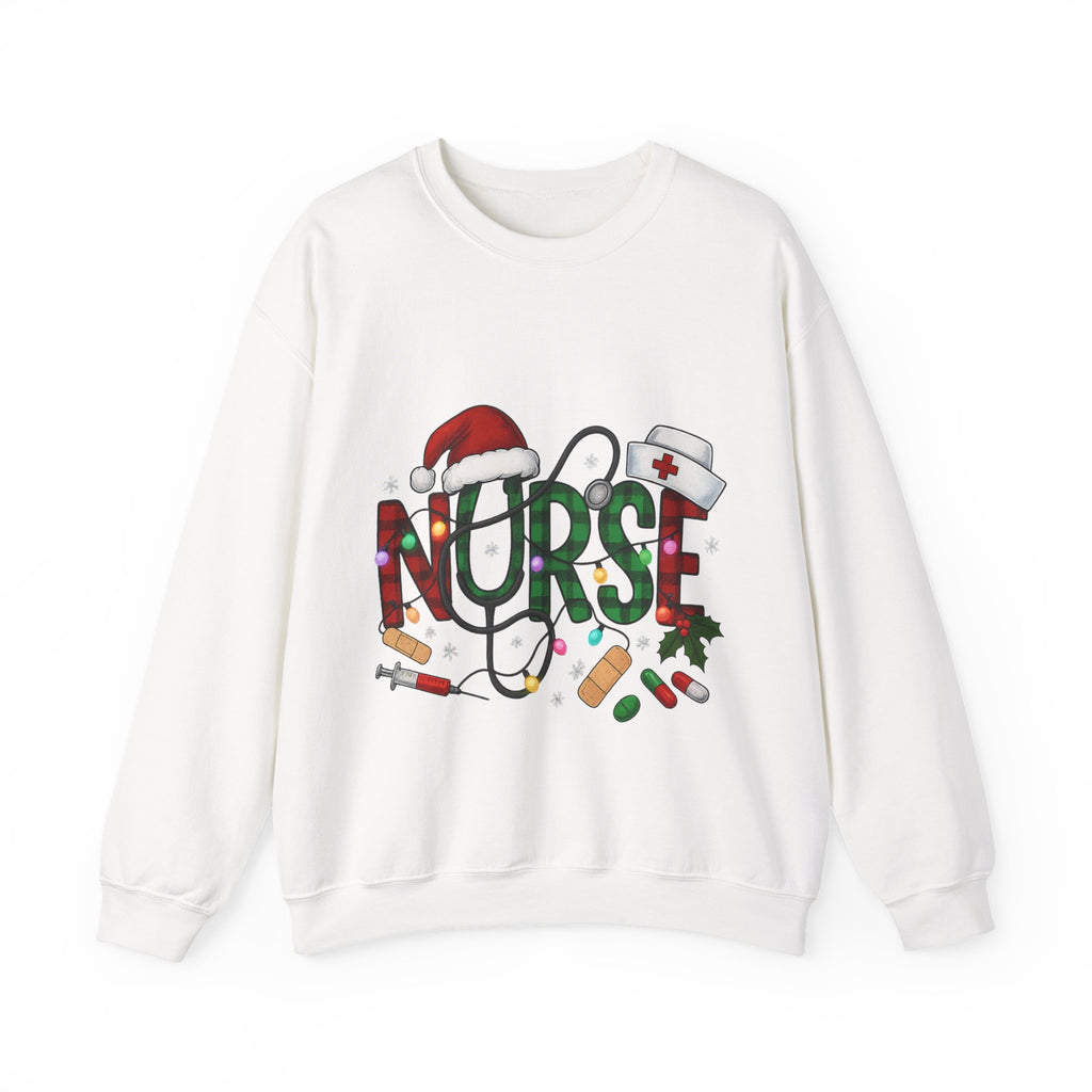 Nurse Holiday Sweatshirt, Christmas Gift for Nurses, Festive Crewneck, Nurse Appreciation, Winter Wardrobe Essential