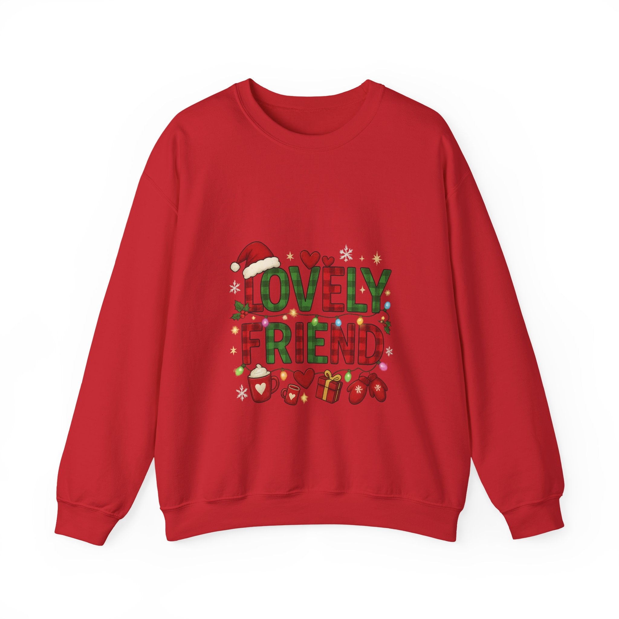Festive Friendship Sweatshirt, Cozy Gift for Friends, Holiday Crewneck, Unisex Sweater, Christmas Apparel, Cute Gift Idea