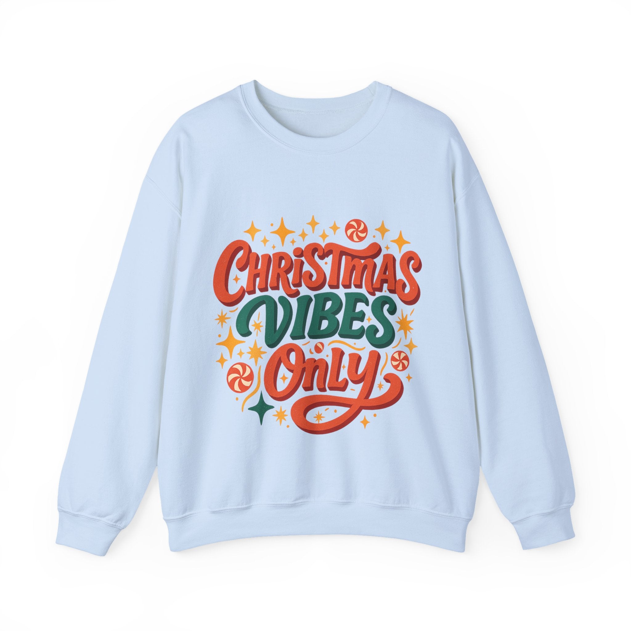 Christmas Vibes Crewneck Sweatshirt | Holiday Sweatshirt, Cozy Gift, Xmas Apparel, Festive Fashion, Comfortable Sweater