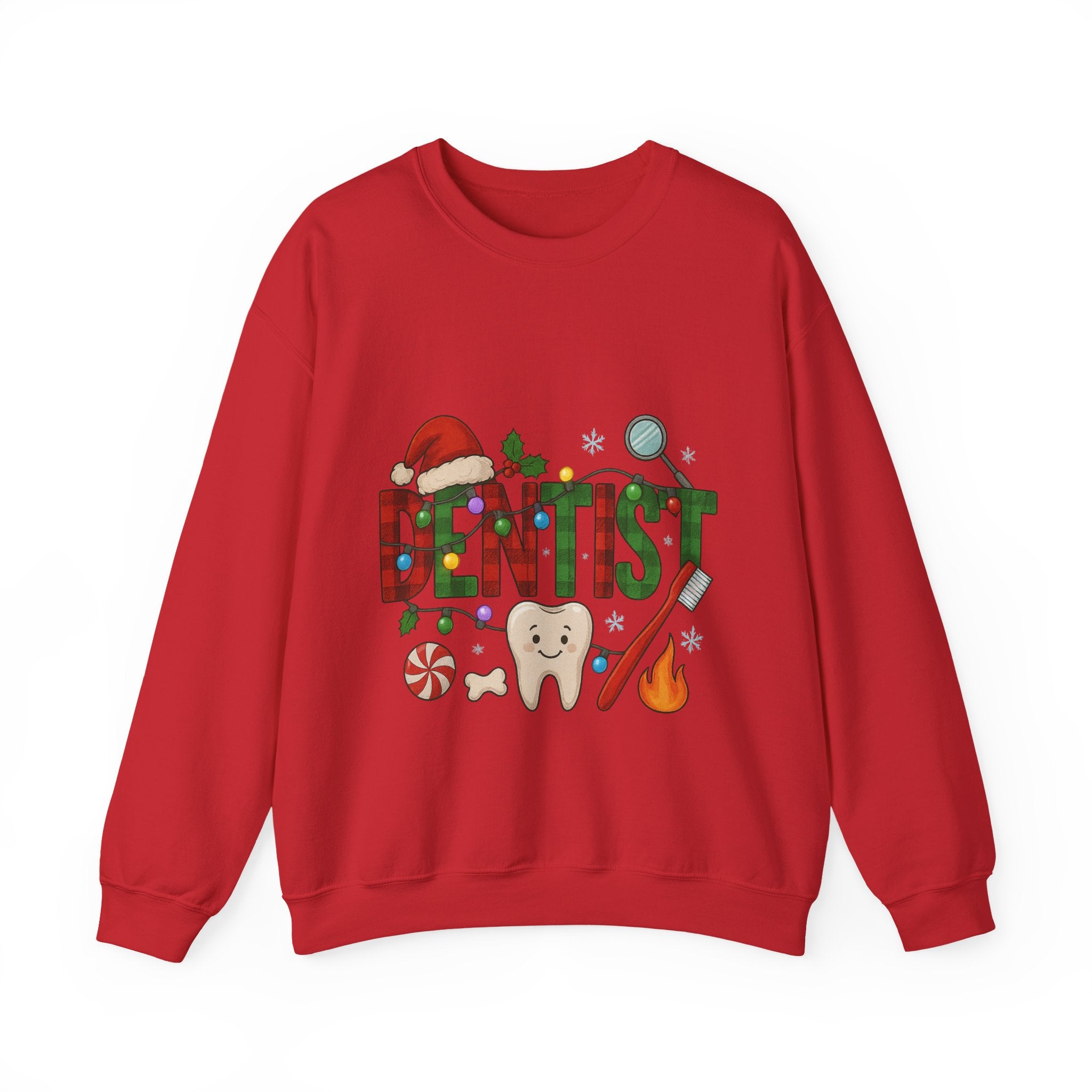 Festive Dentist Crewneck Sweatshirt, Funny Dentist Gift, Holiday Sweater, Christmas Sweatshirt, Unisex Sweatshirt