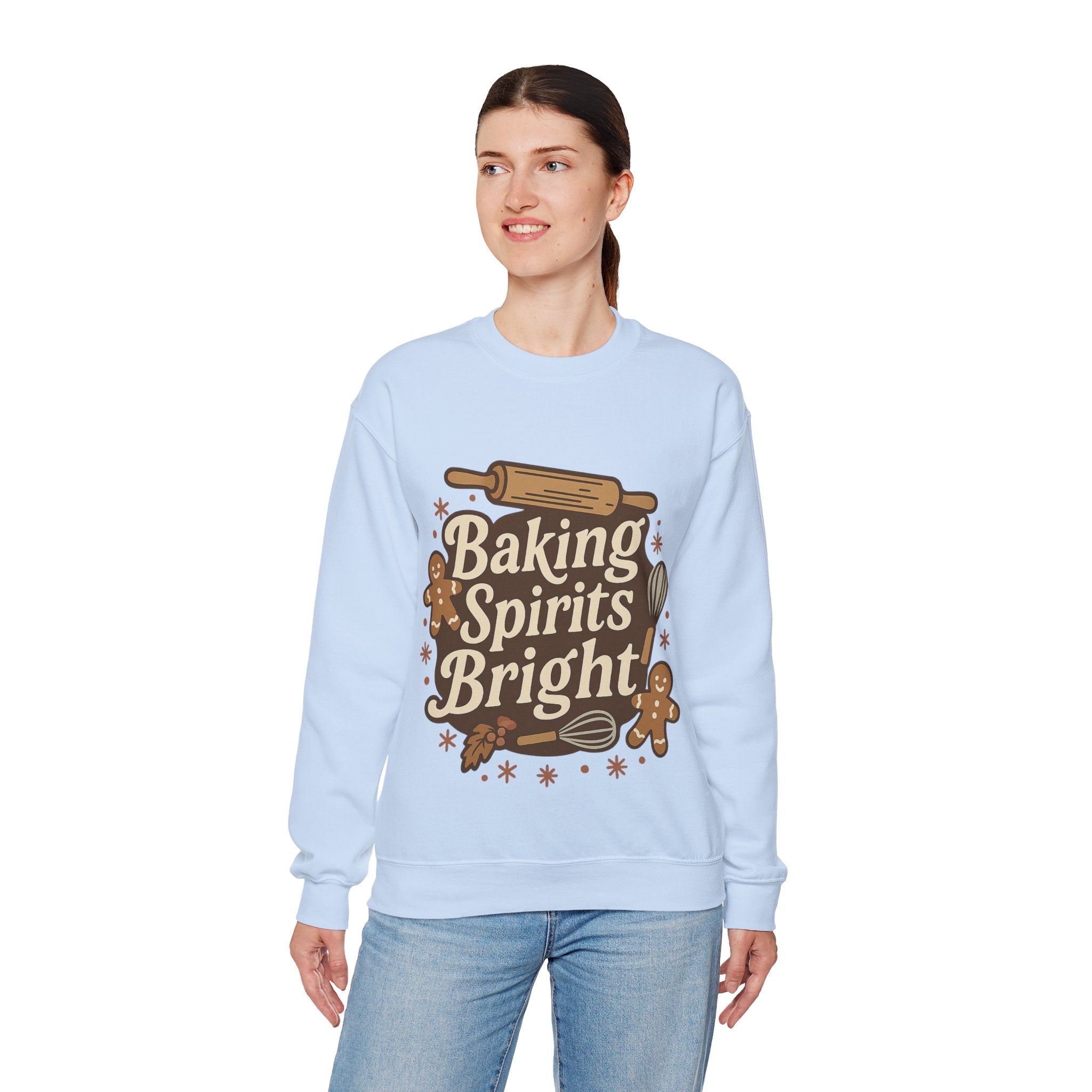 Festive Baking Sweatshirt - Unisex Heavy Blend™, Cozy Crew for the Holidays, Christmas Gift, Baking Enthusiast, Family Gatherings, [...]