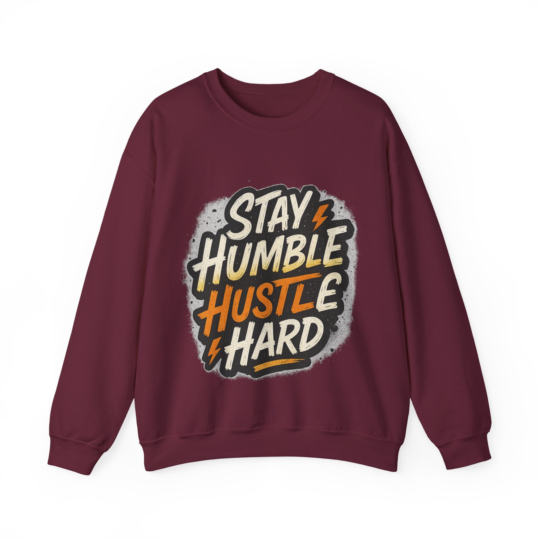 Stay Humble Hustle Hard Crewneck Sweatshirt | Motivational Unisex Sweatshirt | Inspirational Gift | Positive Quote Apparel