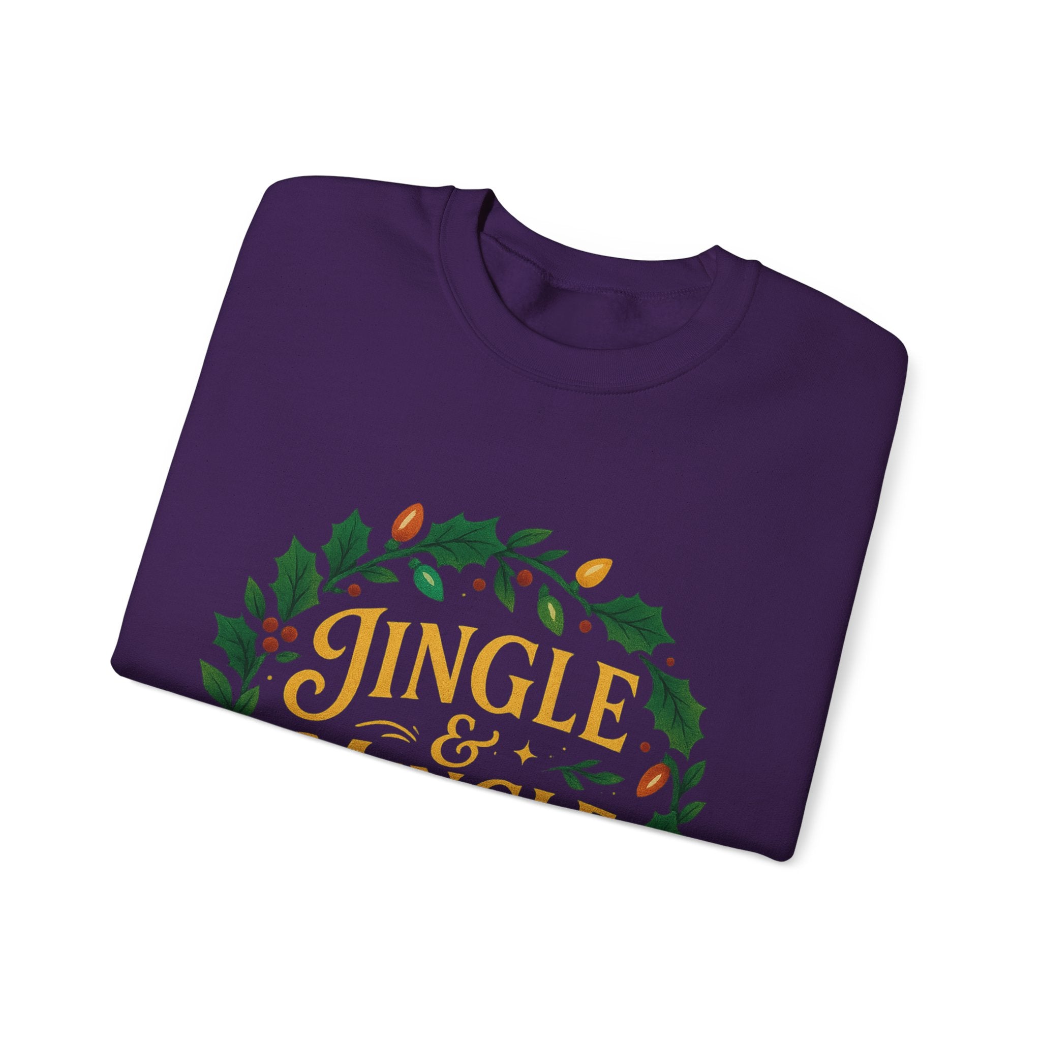 Jingle & Mingle Crewneck Sweatshirt - Cozy Holiday Apparel, Unisex Christmas Gift, Winter Fashion, Festive Sweater, Seasonal Style