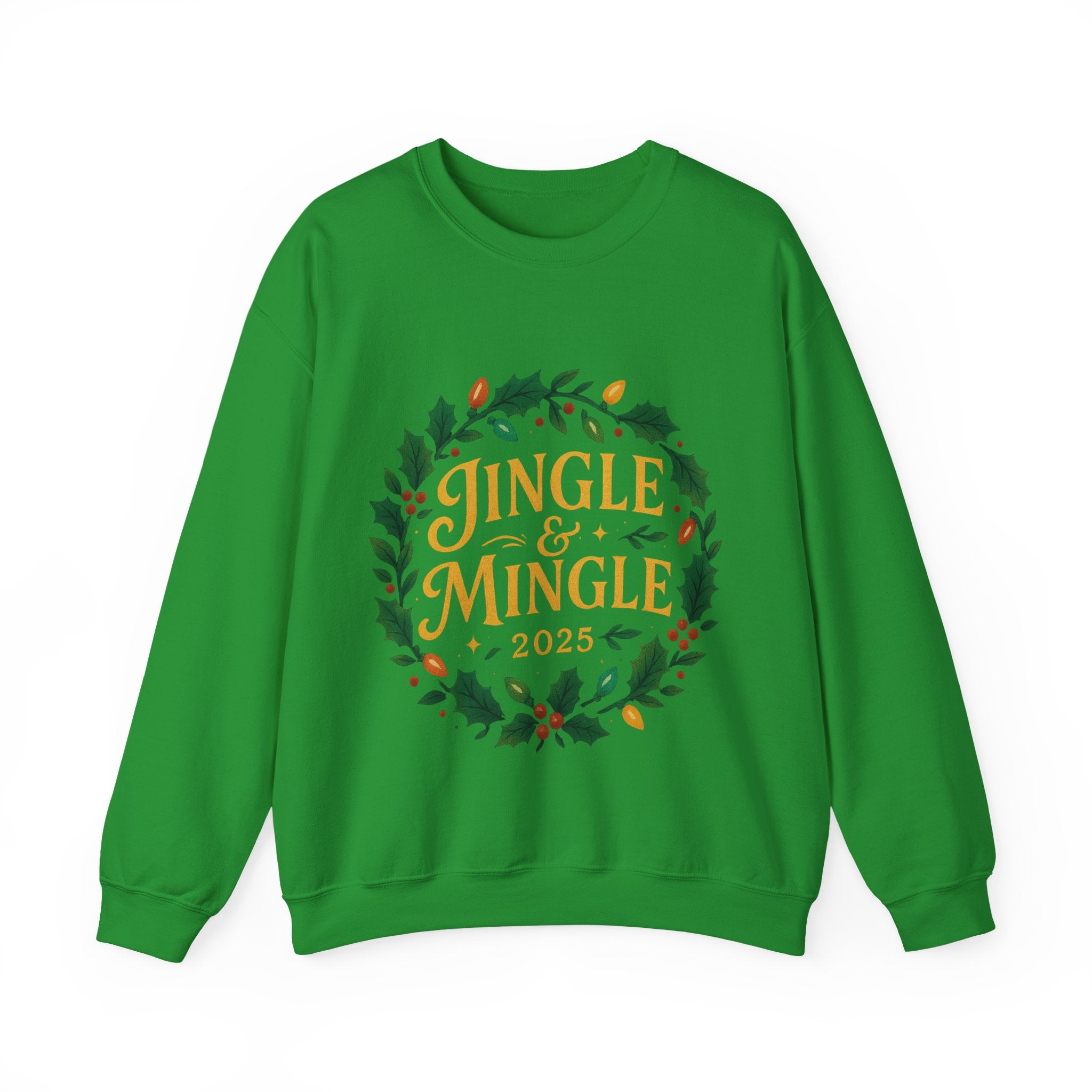 Jingle & Mingle Crewneck Sweatshirt - Cozy Holiday Apparel, Unisex Christmas Gift, Winter Fashion, Festive Sweater, Seasonal Style