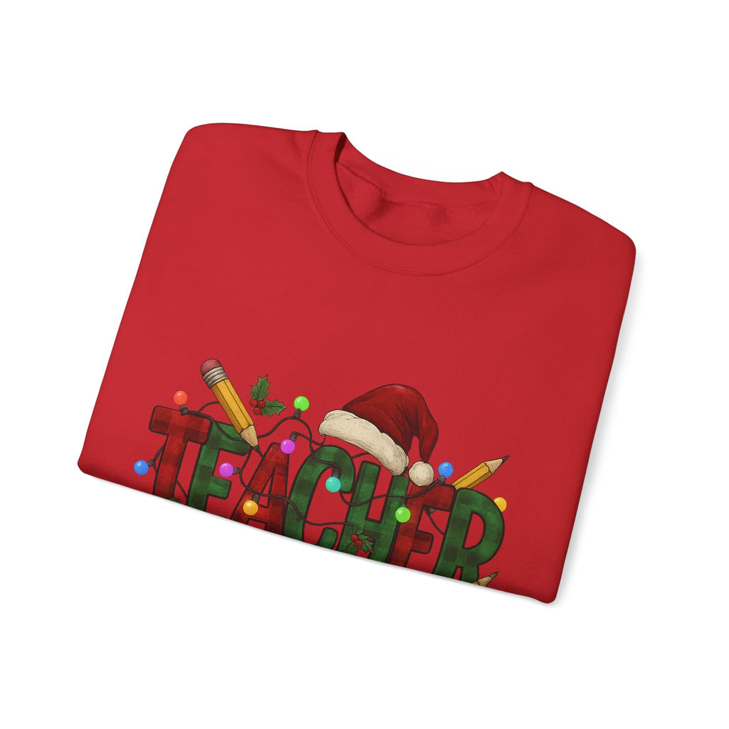 Festive Teacher Sweatshirt: Cozy Gift for Educators, Holiday Apparel, Classroom Style, Warm Winter Wear, Teacher Appreciation