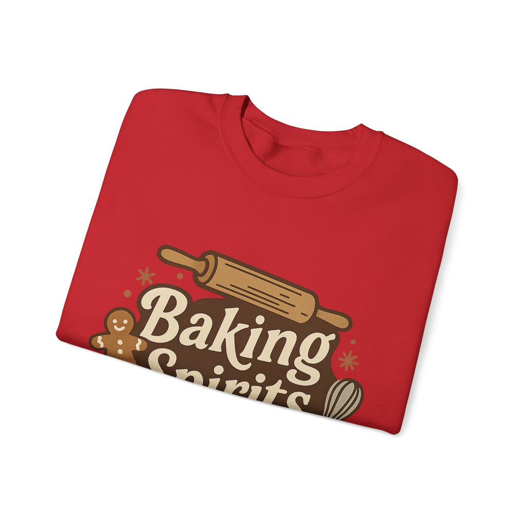 Festive Baking Sweatshirt - Unisex Heavy Blend™, Cozy Crew for the Holidays, Christmas Gift, Baking Enthusiast, Family Gatherings, [...]