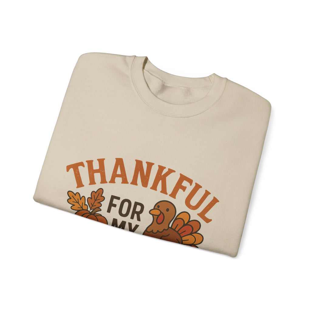 Thankful for My Turkeys Sweatshirt, Cozy Autumn Crewneck, Thanksgiving Apparel, Fall Fashion, Family Gathering Outfits