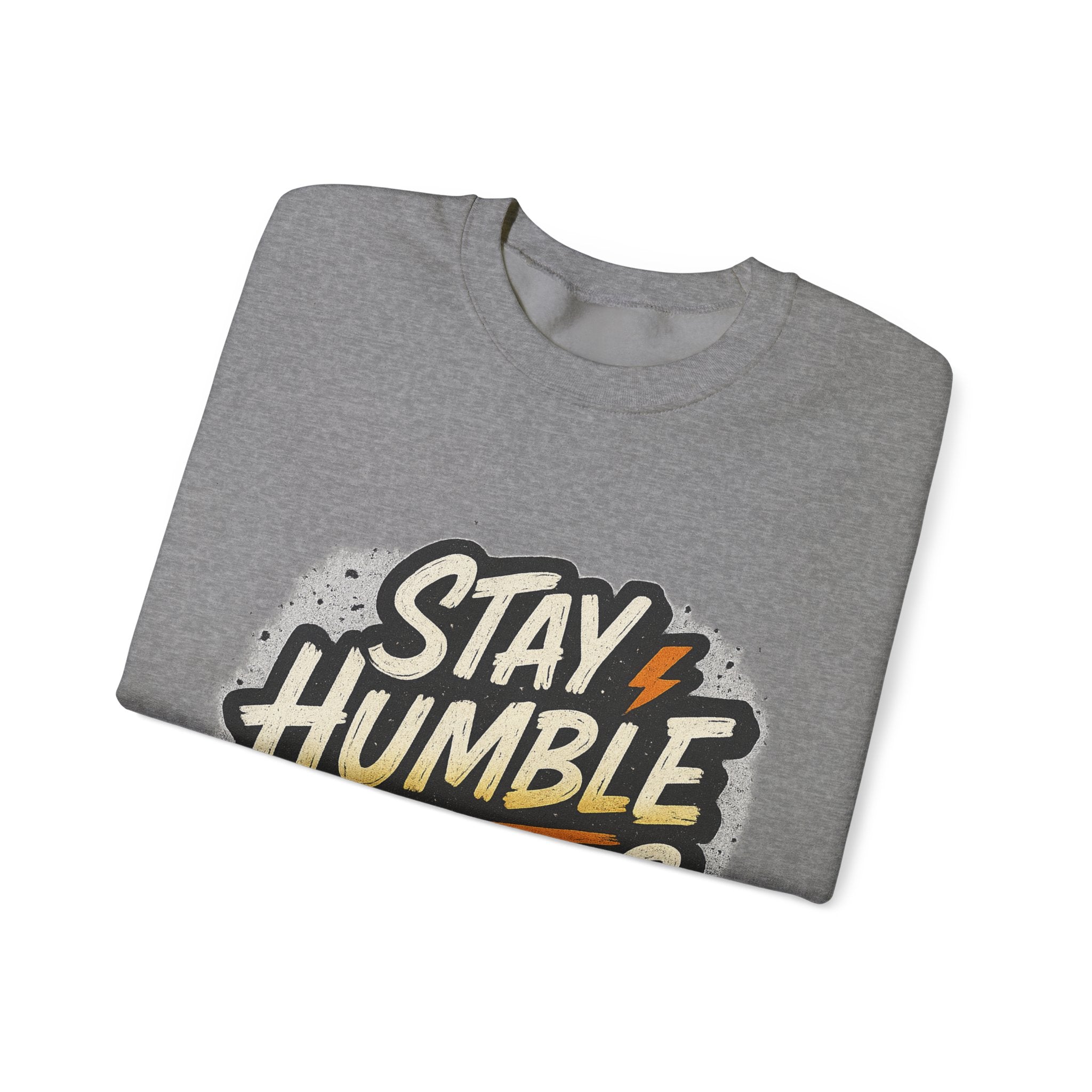 Stay Humble Hustle Hard Crewneck Sweatshirt | Motivational Unisex Sweatshirt | Inspirational Gift | Positive Quote Apparel