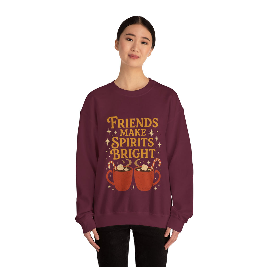Cozy Friendship Sweatshirt, Unisex Crewneck, Holiday Gift, Comfortable Pullover, Warm Layer, Coffee Lovers Gift