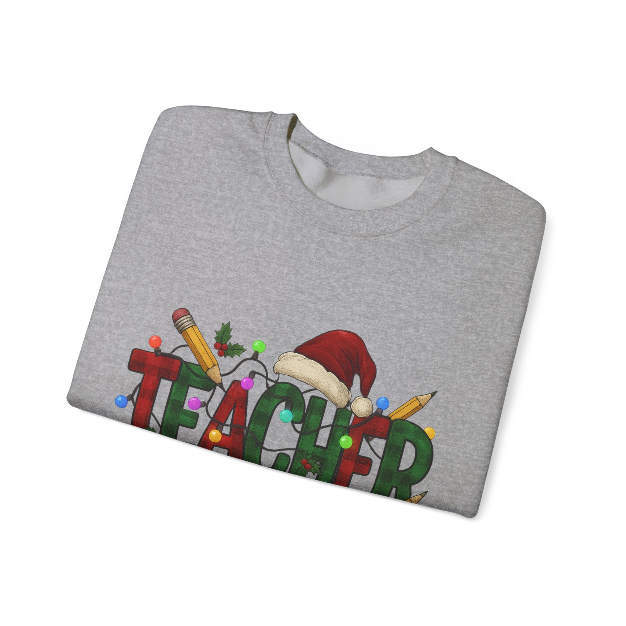 Festive Teacher Sweatshirt: Cozy Gift for Educators, Holiday Apparel, Classroom Style, Warm Winter Wear, Teacher Appreciation