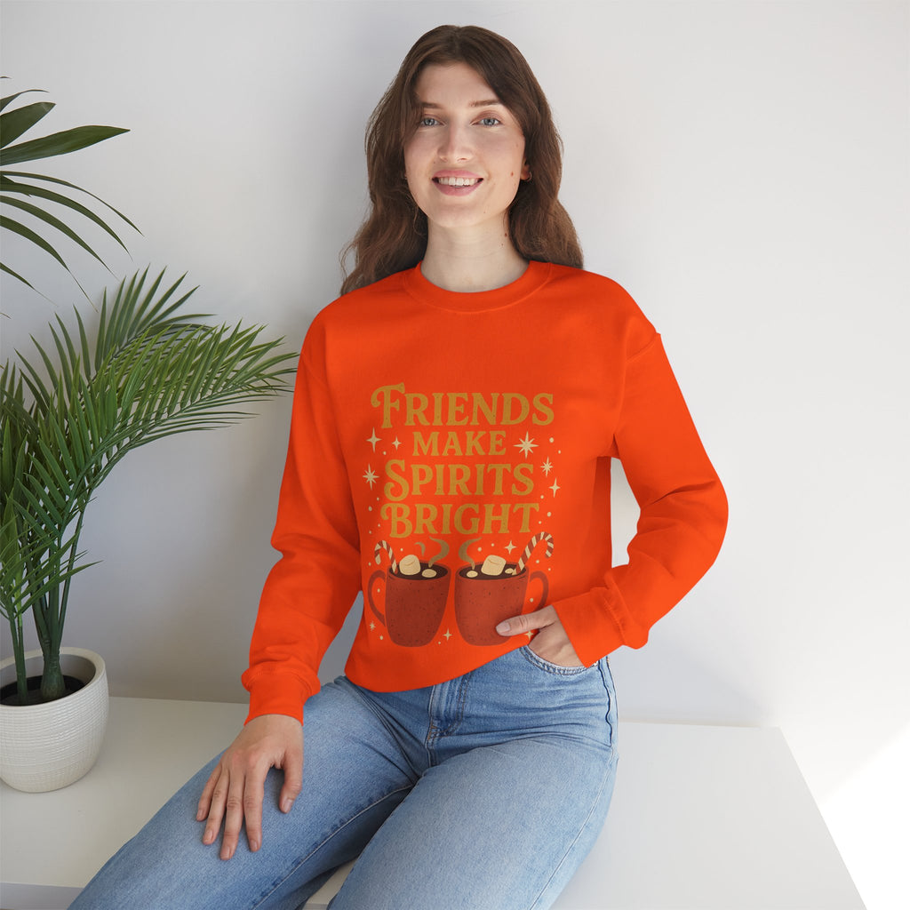 Cozy Friendship Sweatshirt, Unisex Crewneck, Holiday Gift, Comfortable Pullover, Warm Layer, Coffee Lovers Gift