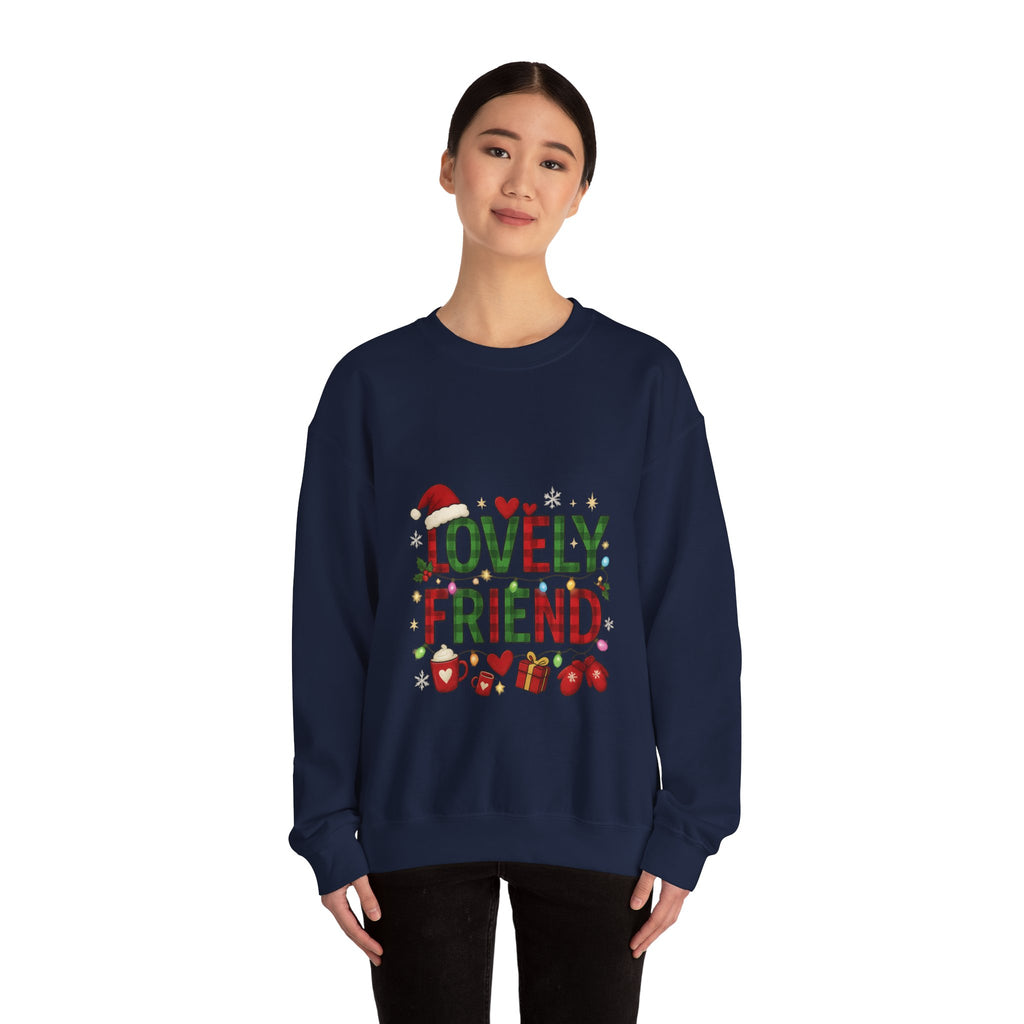Festive Friendship Sweatshirt, Cozy Gift for Friends, Holiday Crewneck, Unisex Sweater, Christmas Apparel, Cute Gift Idea