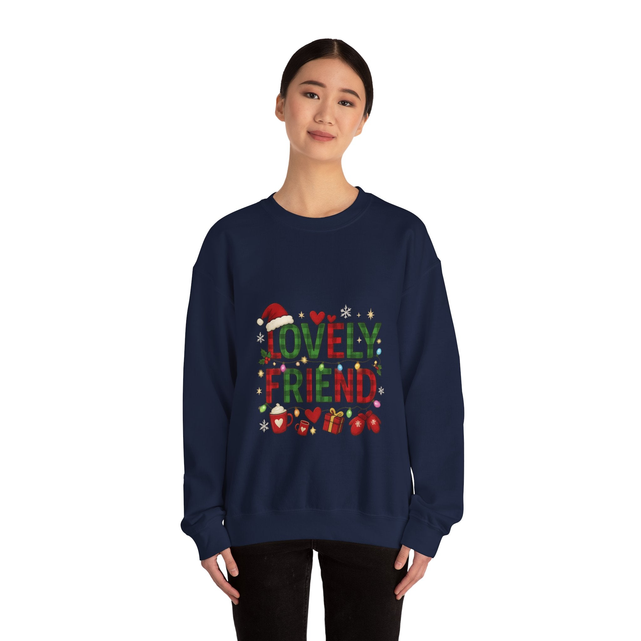 Festive Friendship Sweatshirt, Cozy Gift for Friends, Holiday Crewneck, Unisex Sweater, Christmas Apparel, Cute Gift Idea