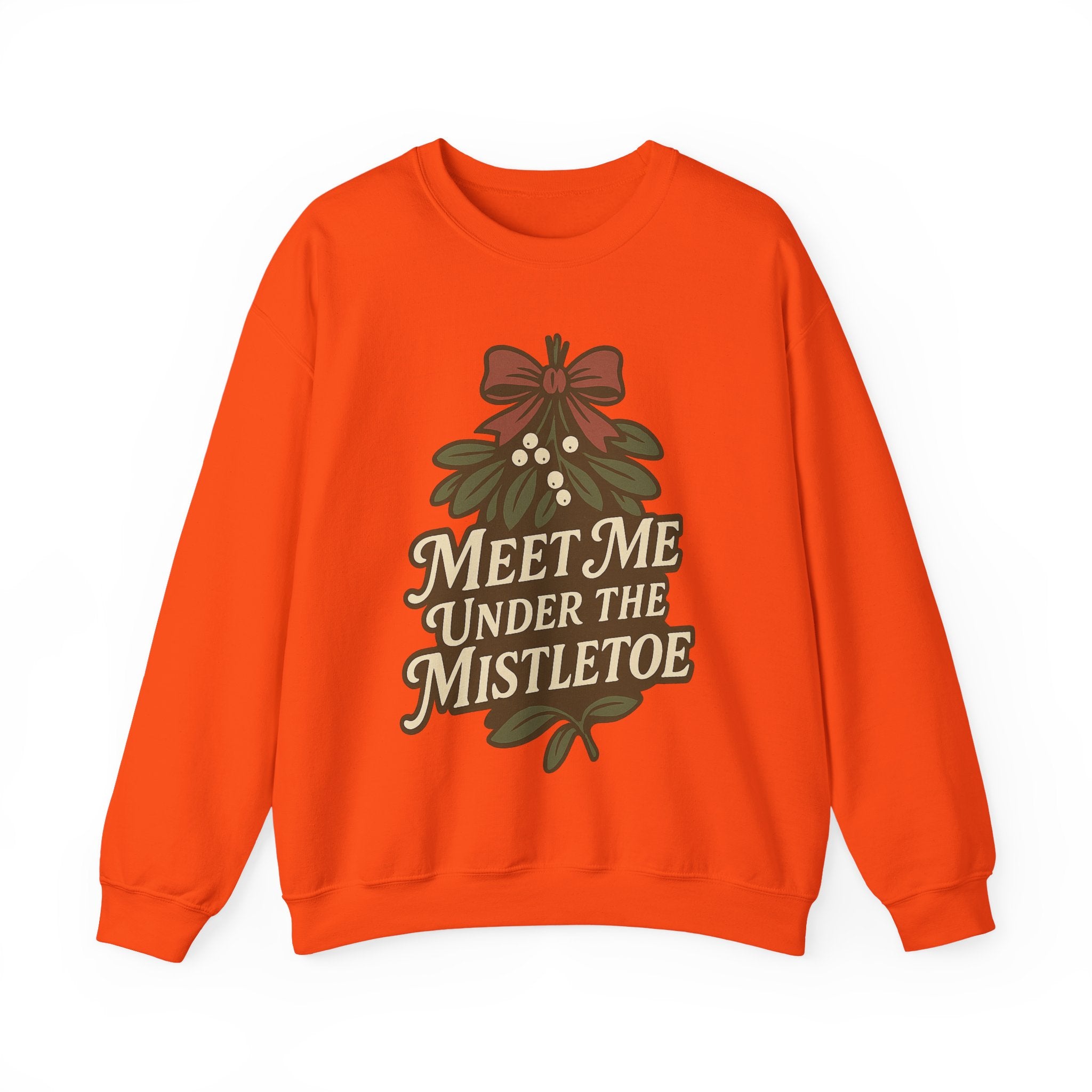 Mistletoe Crewneck Sweatshirt - Cozy Holiday Wear for Couples, Christmas Gift, Winter Apparel, Cute Sweater, Festive Outfit
