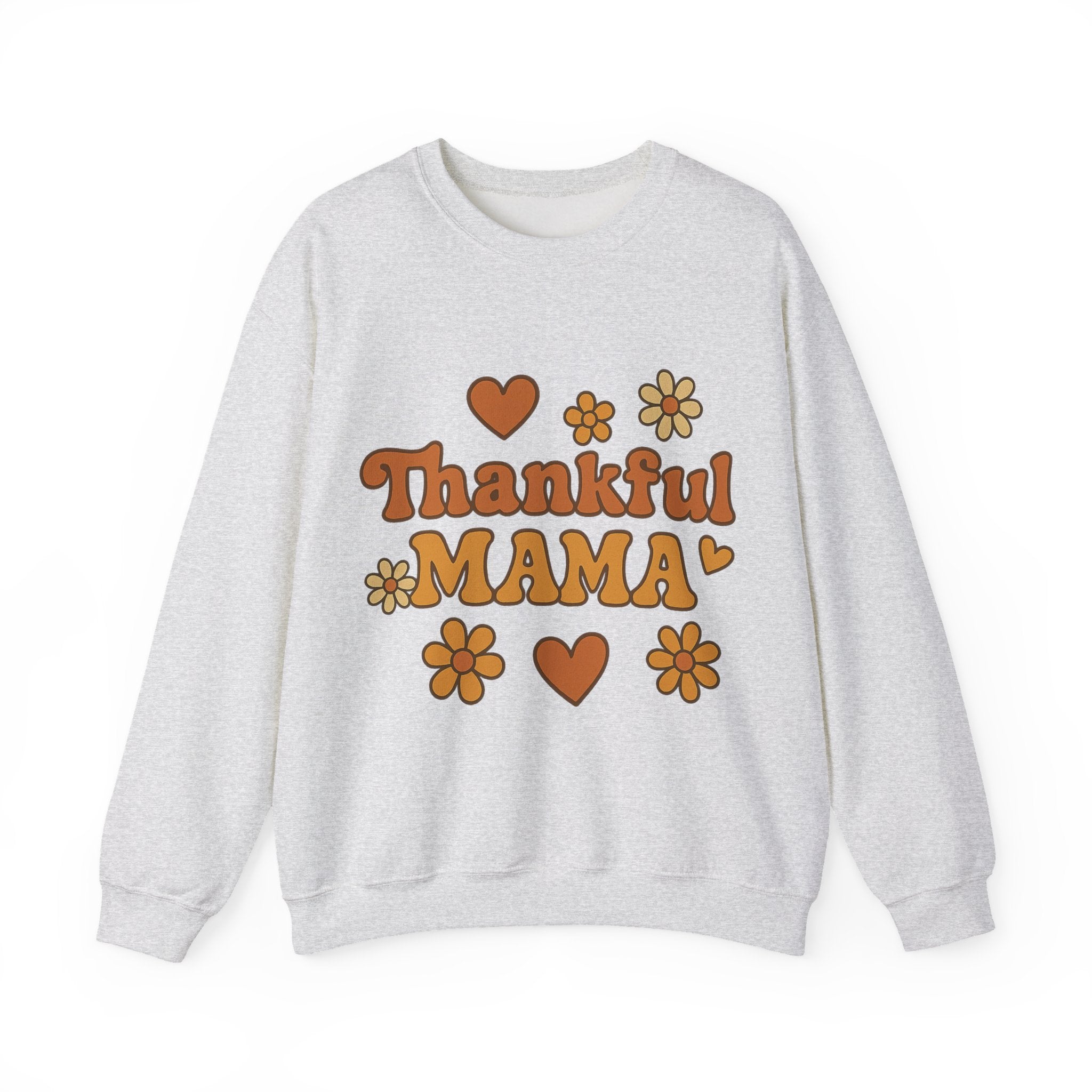 Thankful Mama Crewneck Sweatshirt | Cozy Gift for Moms, Fall Fashion, Family Gatherings, Gratitude Sweater, Thanksgiving Outfit