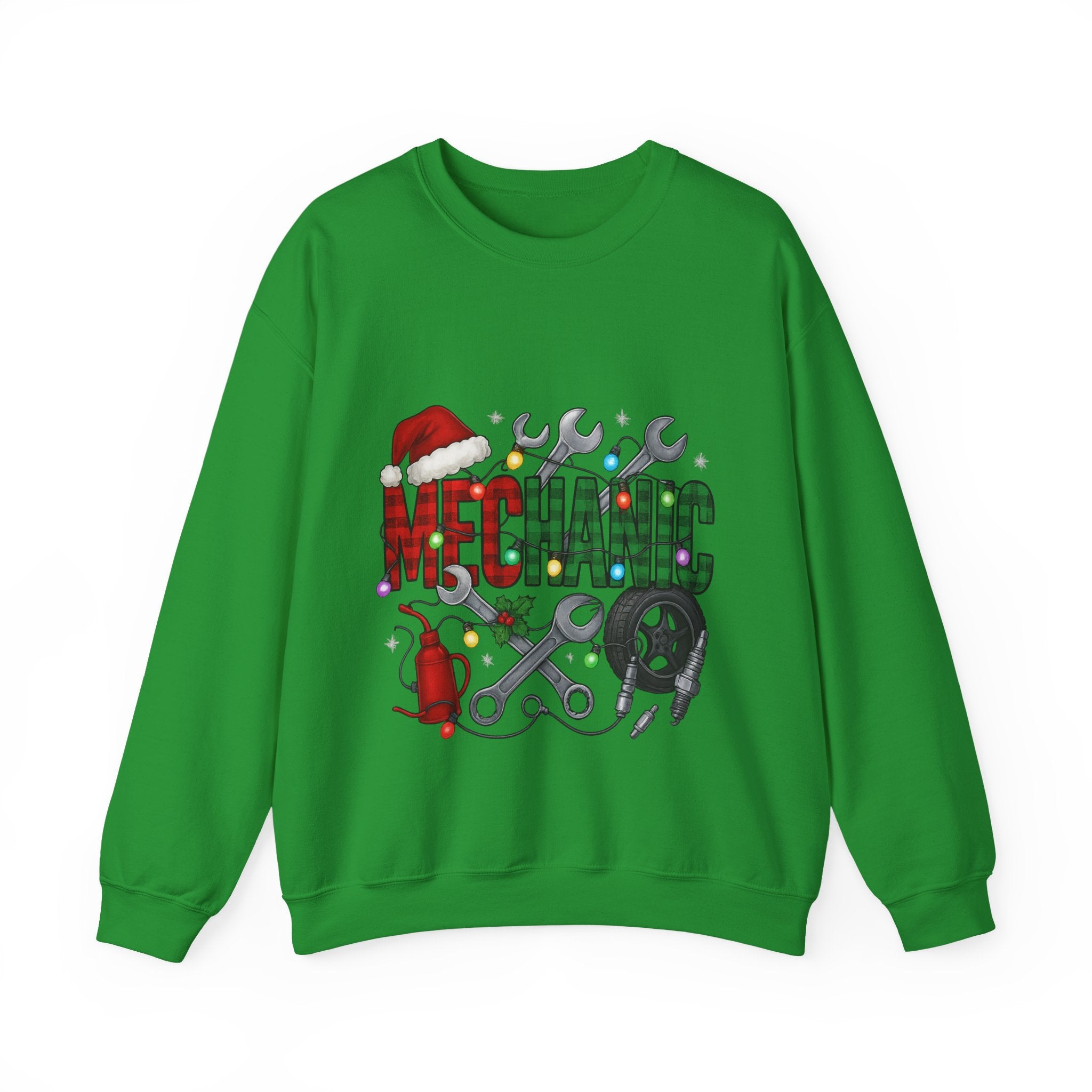 Mechanic Holiday Sweatshirt, Festive Crewneck, Gift for Mechanics, Winter Apparel, Christmas Sweatshirt, Unisex Clothing