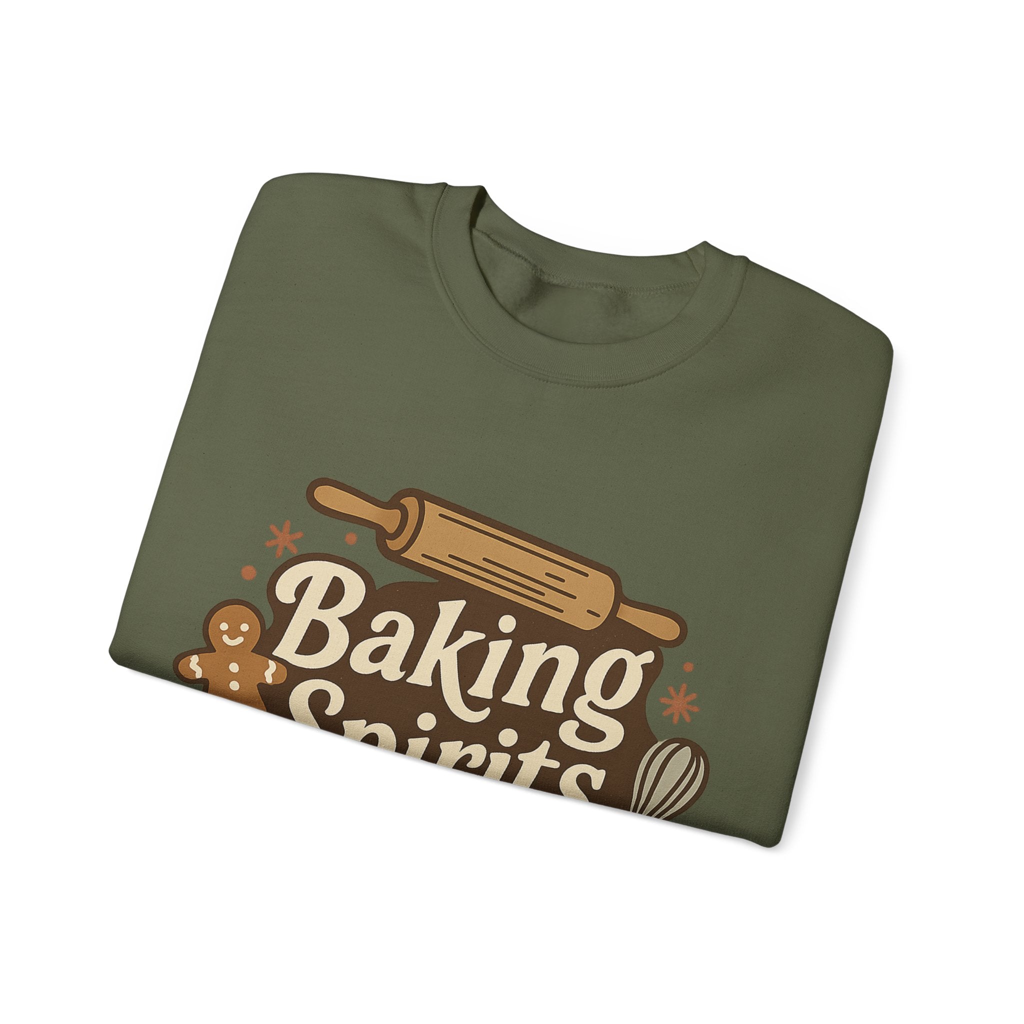 Festive Baking Sweatshirt - Unisex Heavy Blend™, Cozy Crew for the Holidays, Christmas Gift, Baking Enthusiast, Family Gatherings, [...]