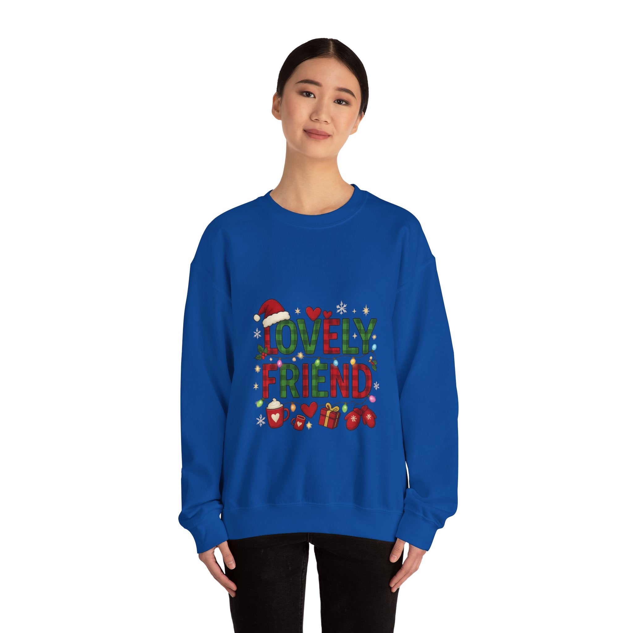 Festive Friendship Sweatshirt, Cozy Gift for Friends, Holiday Crewneck, Unisex Sweater, Christmas Apparel, Cute Gift Idea