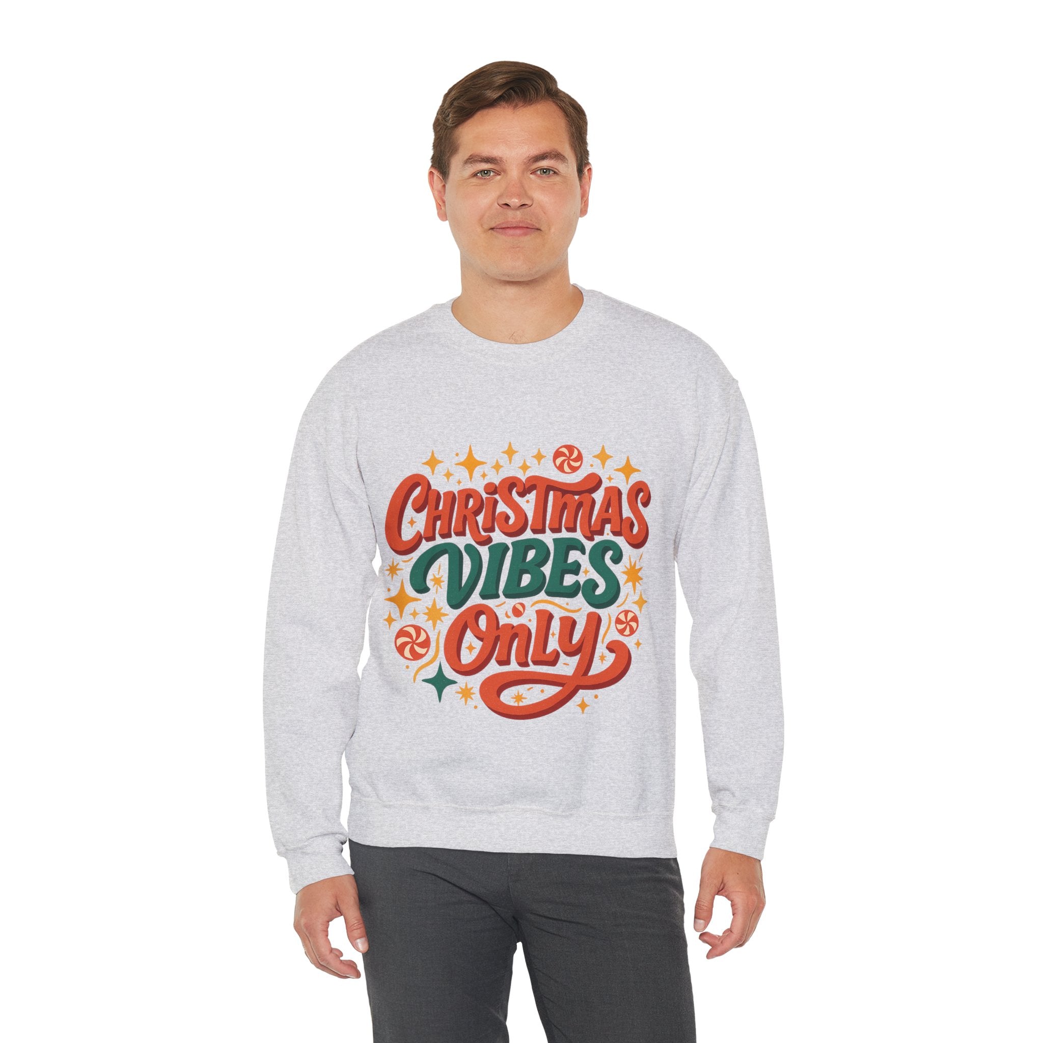 Christmas Vibes Crewneck Sweatshirt | Holiday Sweatshirt, Cozy Gift, Xmas Apparel, Festive Fashion, Comfortable Sweater