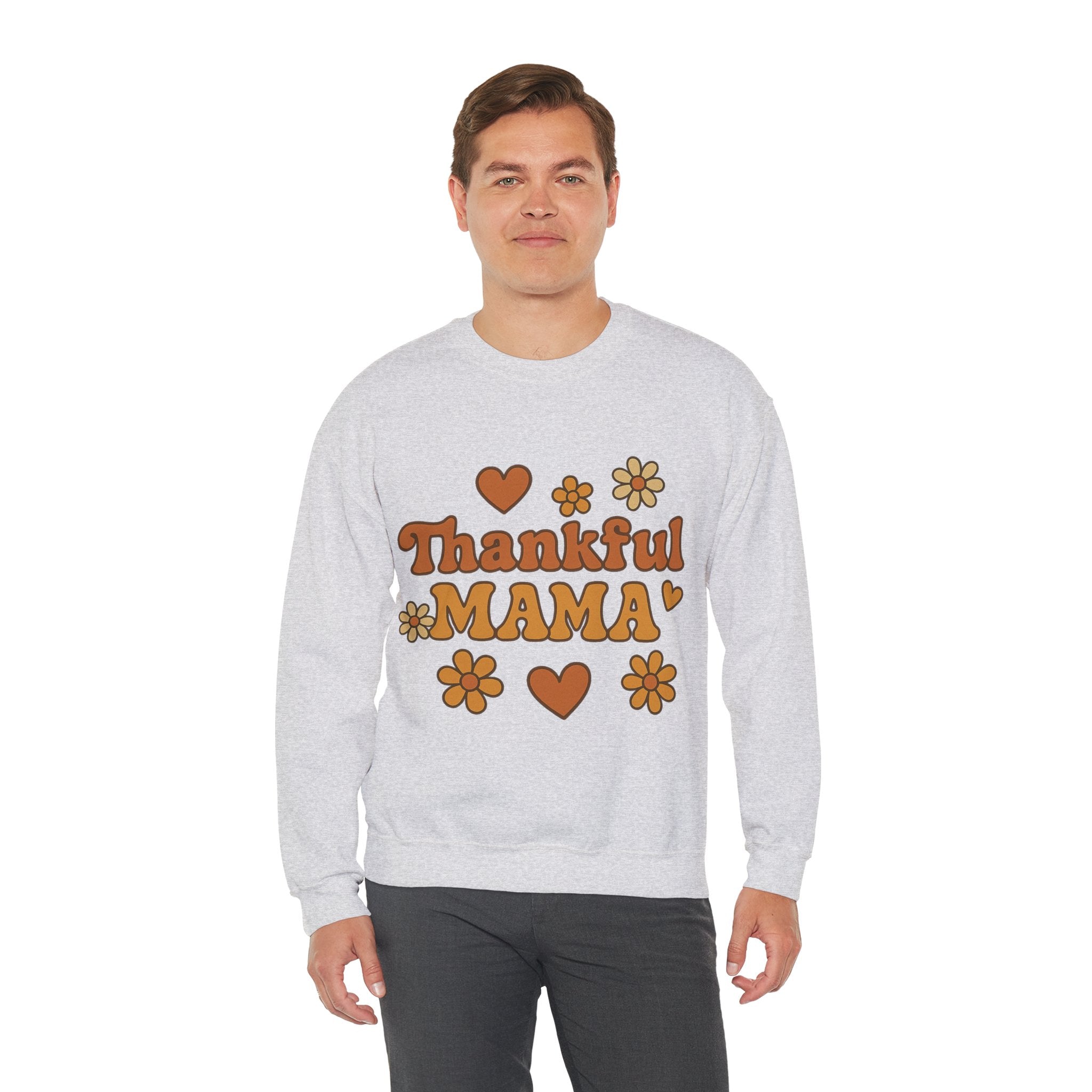 Thankful Mama Crewneck Sweatshirt | Cozy Gift for Moms, Fall Fashion, Family Gatherings, Gratitude Sweater, Thanksgiving Outfit
