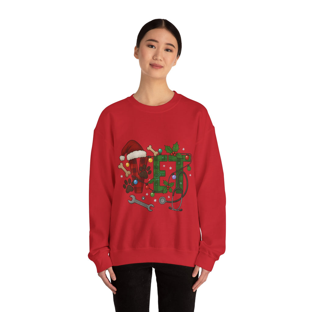 Holiday Vet Sweatshirt - Festive Veterinary Crewneck, Perfect for Animal Lovers, Christmas Gift, Cozy Winter Apparel, Pet Care