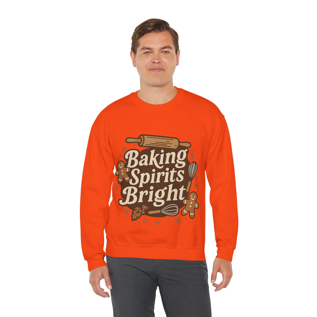 Festive Baking Sweatshirt - Unisex Heavy Blend™, Cozy Crew for the Holidays, Christmas Gift, Baking Enthusiast, Family Gatherings, [...]