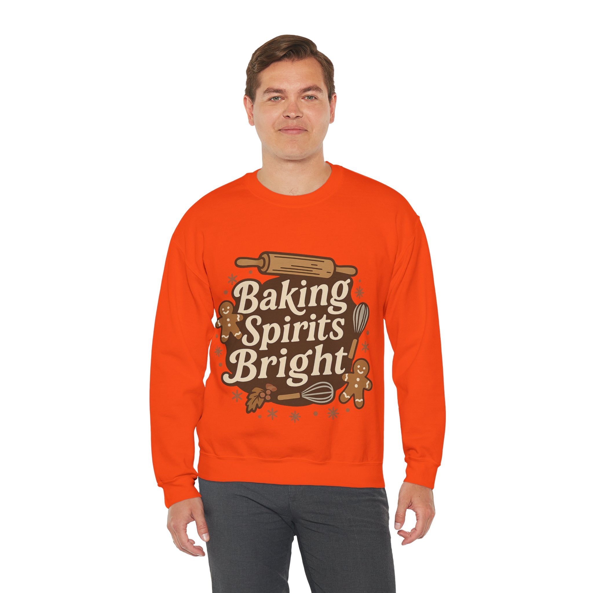 Festive Baking Sweatshirt - Unisex Heavy Blend™, Cozy Crew for the Holidays, Christmas Gift, Baking Enthusiast, Family Gatherings, [...]