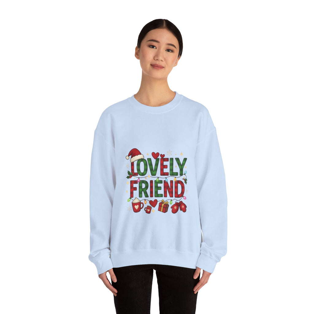 Festive Friendship Sweatshirt, Cozy Gift for Friends, Holiday Crewneck, Unisex Sweater, Christmas Apparel, Cute Gift Idea