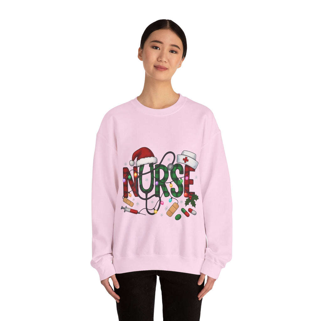 Nurse Holiday Sweatshirt, Christmas Gift for Nurses, Festive Crewneck, Nurse Appreciation, Winter Wardrobe Essential