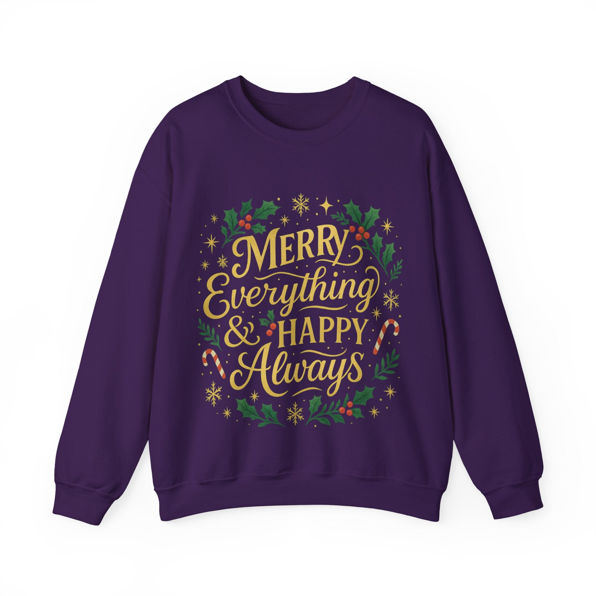 Merry Everything Crewneck Sweatshirt, Christmas Gift, Holiday Apparel, Unisex Sweater, Cozy Winter Wear