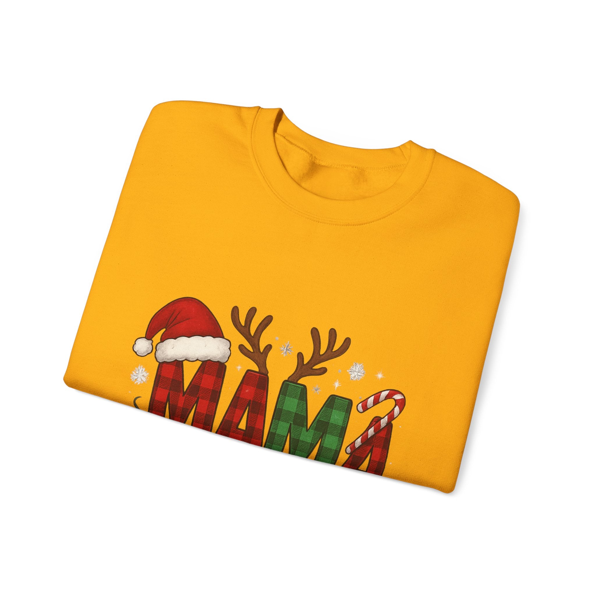 Festive Mama Crewneck Sweatshirt, Christmas Gift for Mom, Holiday Apparel, Merry Mama Sweater, Cozy Family Wear