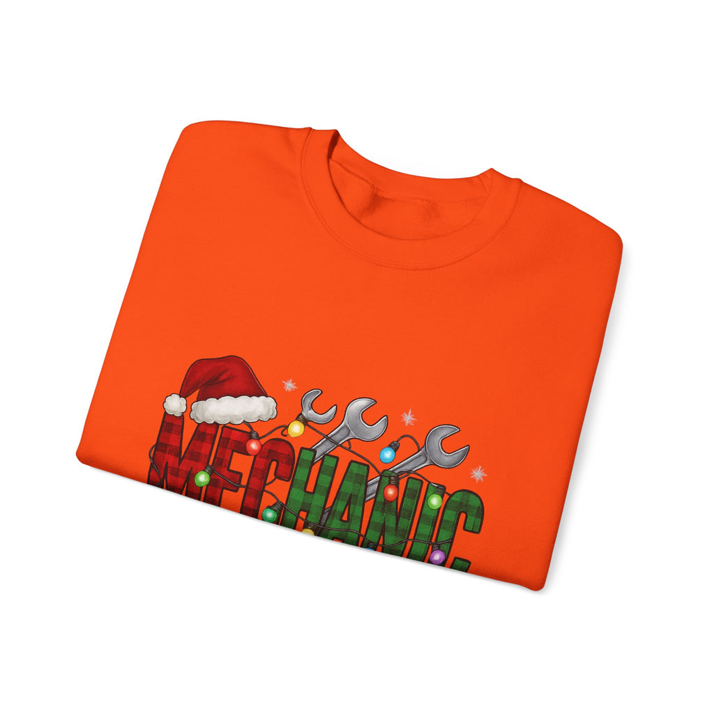 Mechanic Holiday Sweatshirt, Festive Crewneck, Gift for Mechanics, Winter Apparel, Christmas Sweatshirt, Unisex Clothing