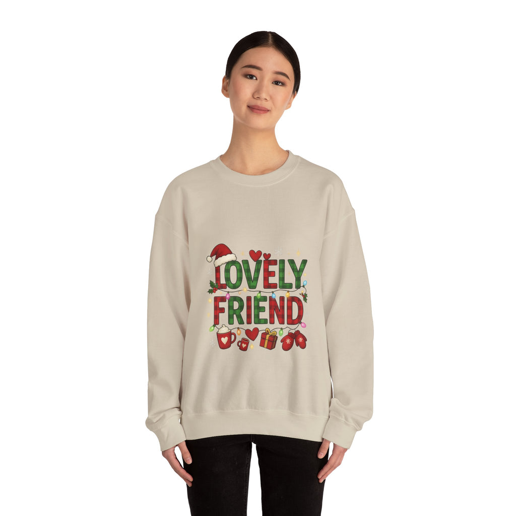 Festive Friendship Sweatshirt, Cozy Gift for Friends, Holiday Crewneck, Unisex Sweater, Christmas Apparel, Cute Gift Idea