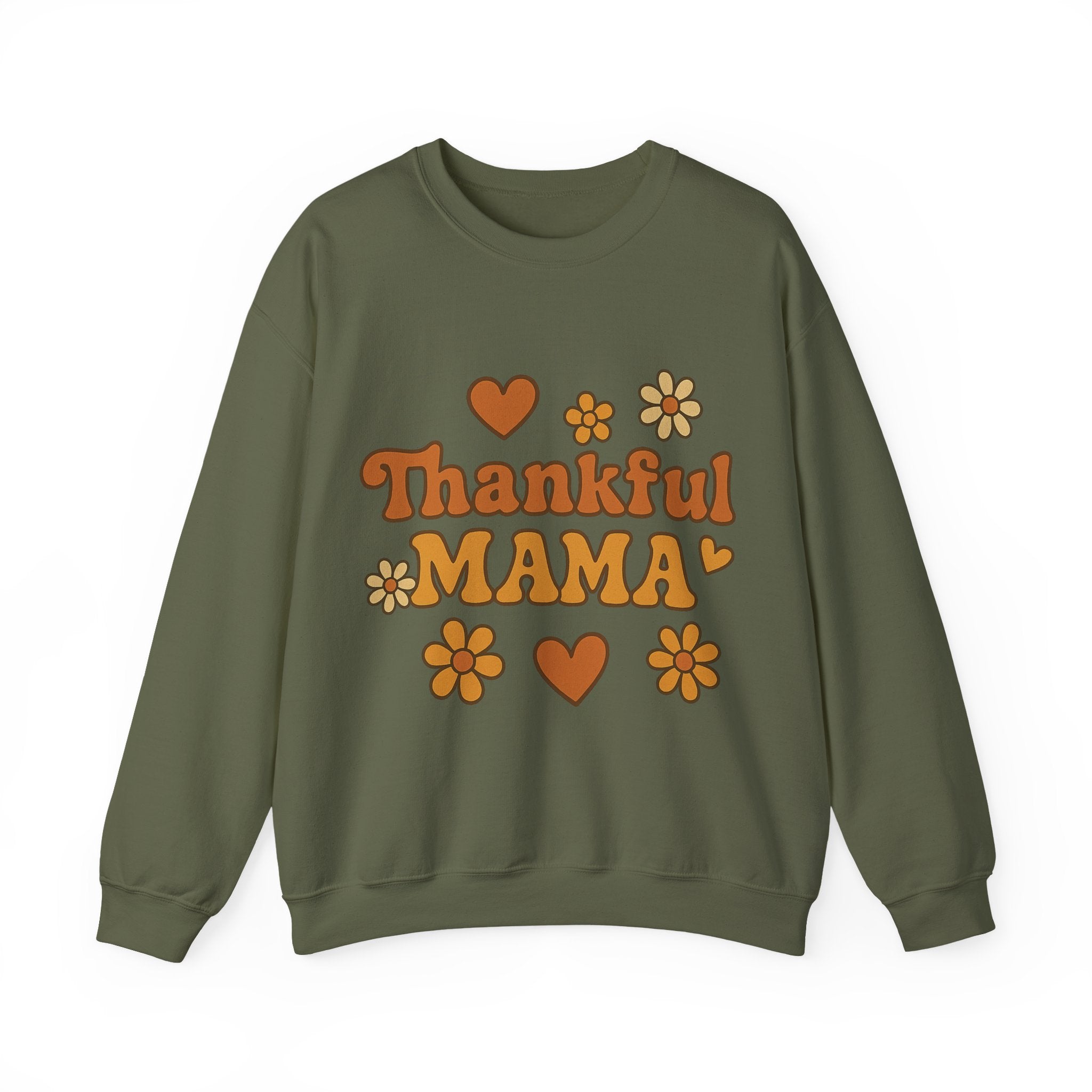 Thankful Mama Crewneck Sweatshirt | Cozy Gift for Moms, Fall Fashion, Family Gatherings, Gratitude Sweater, Thanksgiving Outfit